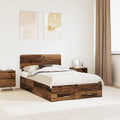 Bettrahmen mit Kopfteil Altholz 135 x 190 cm Holzwerkstoff
