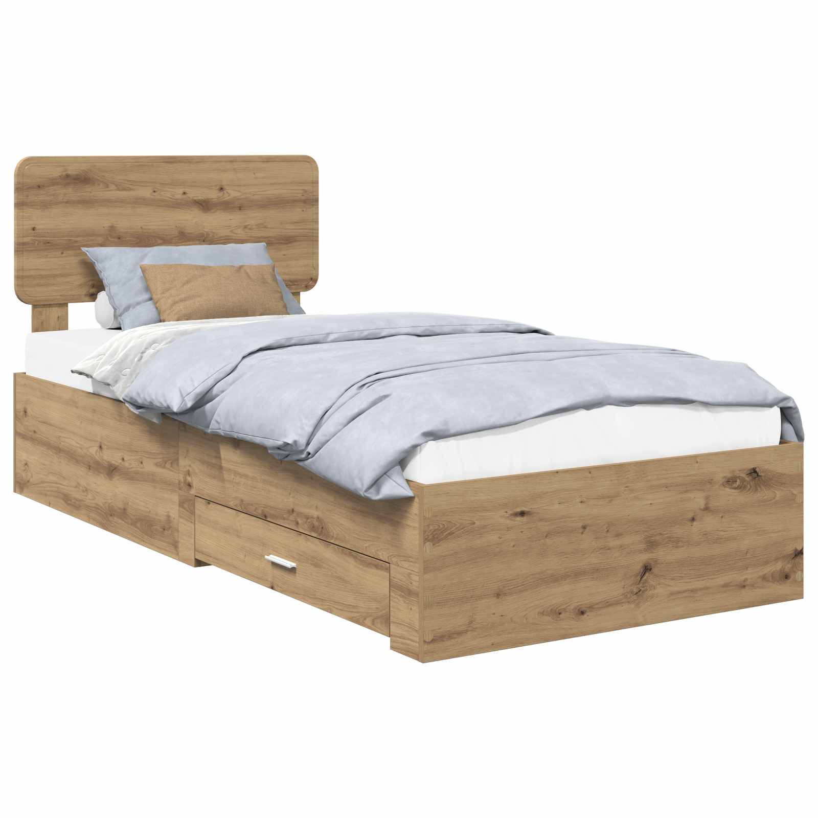 Bettrahmen Artisan-Eiche 100 x 200 cm Holzwerkstoff