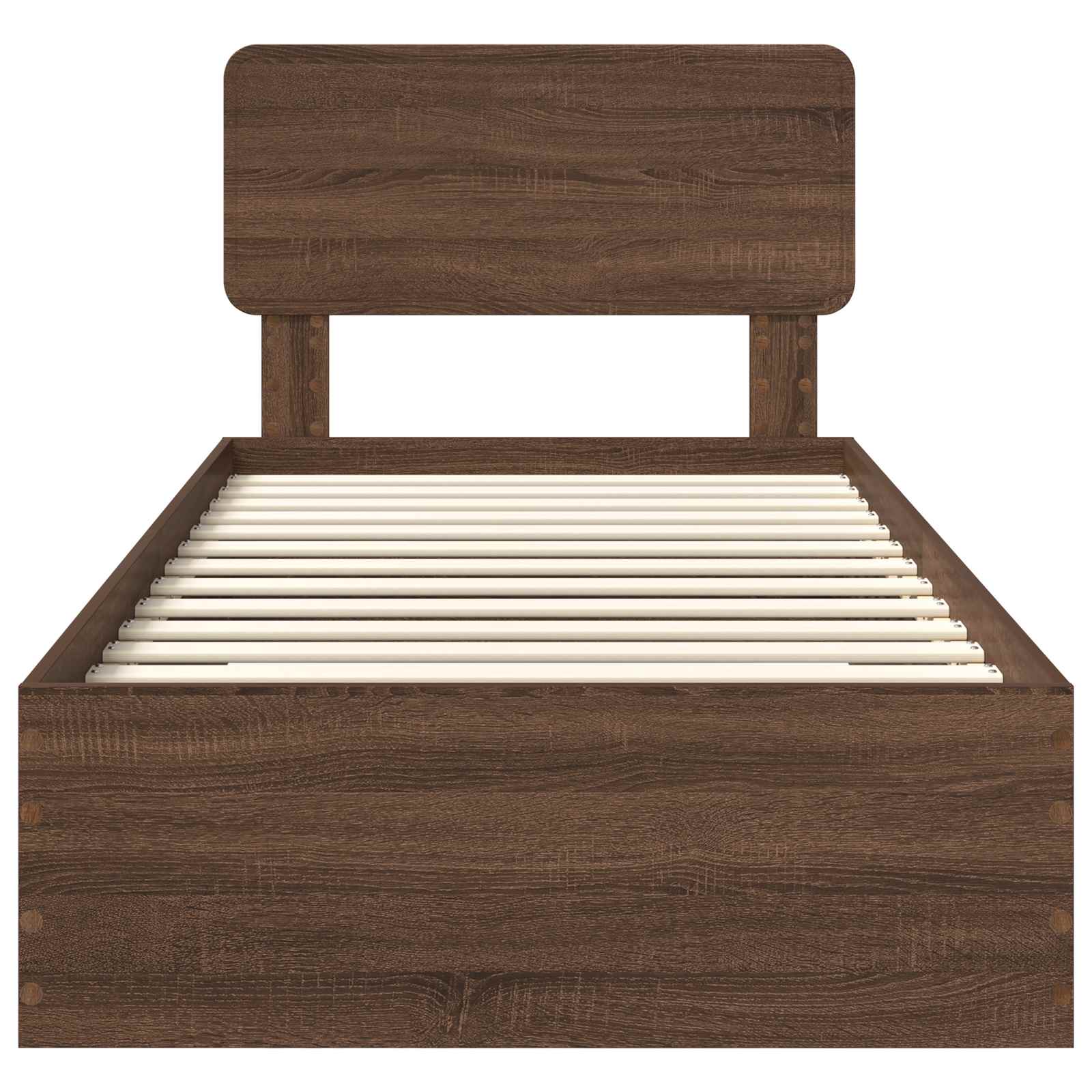 Bettrahmen Braun Eichen-Optik 75 x 190 cm Holzwerkstoff