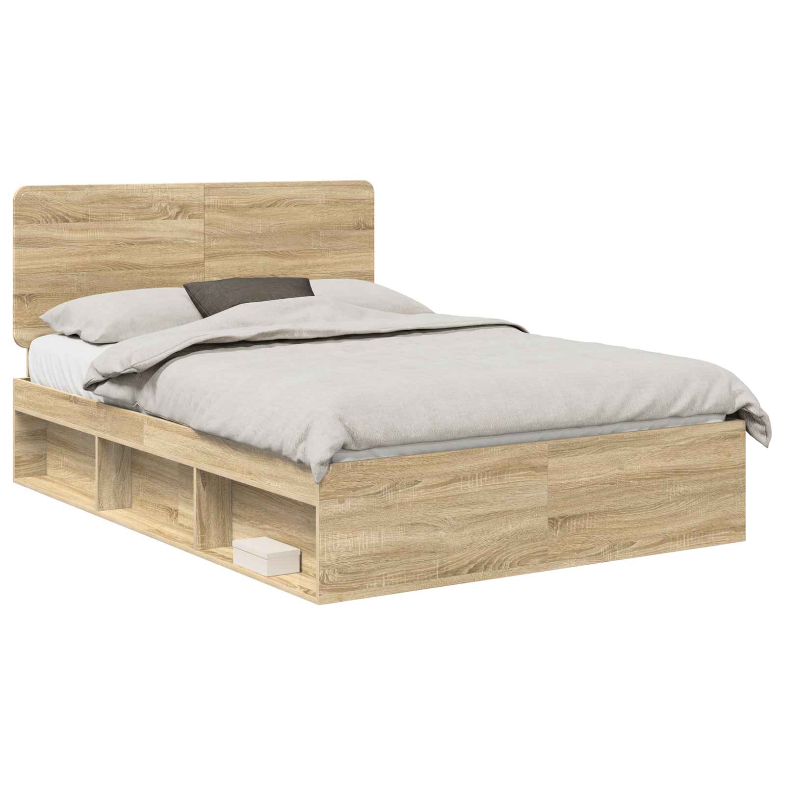 Bettrahmen Sonoma-Eiche 150 x 200 cm Massives Kiefernholz