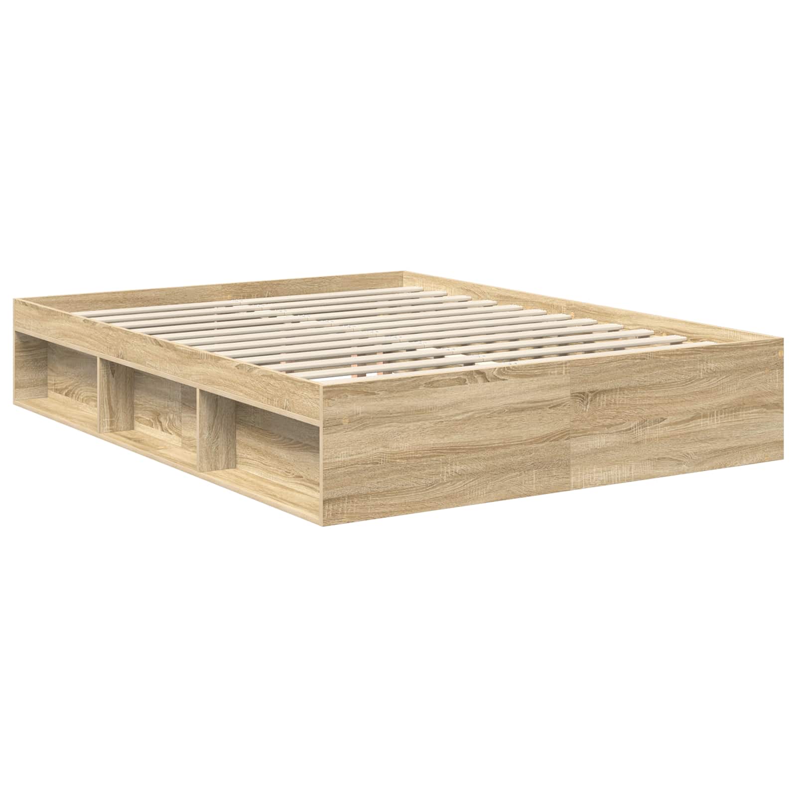 Bettrahmen Sonoma-Eiche 150 x 200 cm Massives Kiefernholz
