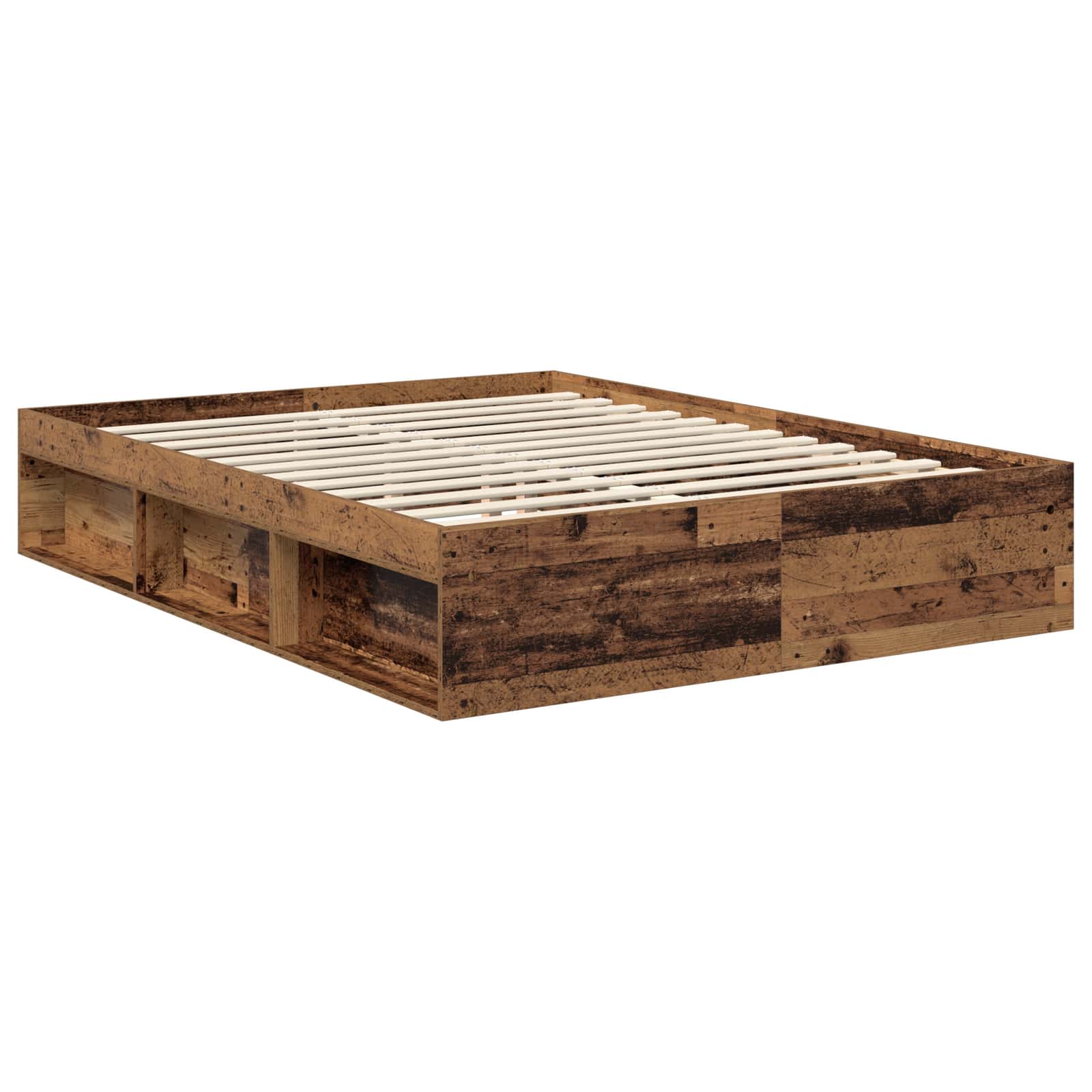Bettrahmen Altholz 150 x 200 cm Massives Kiefernholz