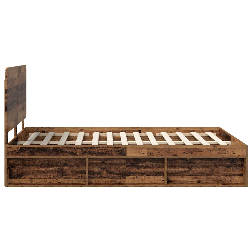 Bettrahmen Altholz 140 x 200 cm Massives Kiefernholz