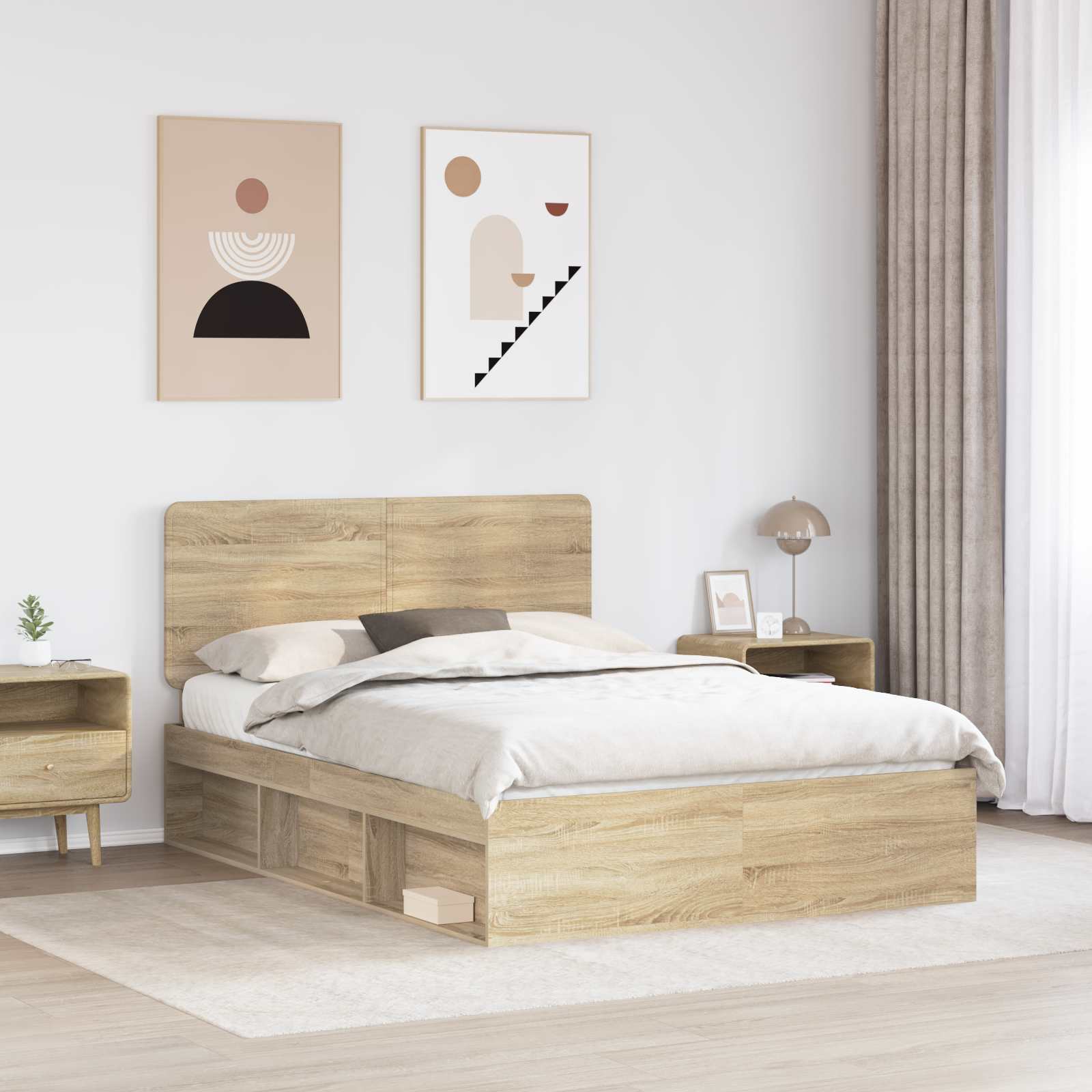 Bettrahmen Sonoma 140 x 190 cm Massives Kiefernholz