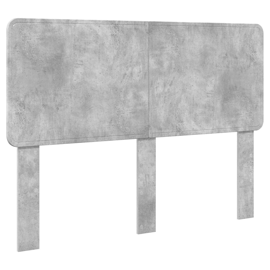 Bettrahmen mit Kopfteil Beton 140 x 190 cm Massives Kiefernholz