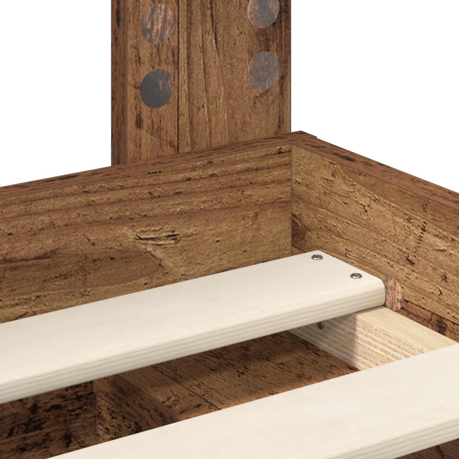 Bettrahmen Altholz 140 x 190 cm Massives Kiefernholz