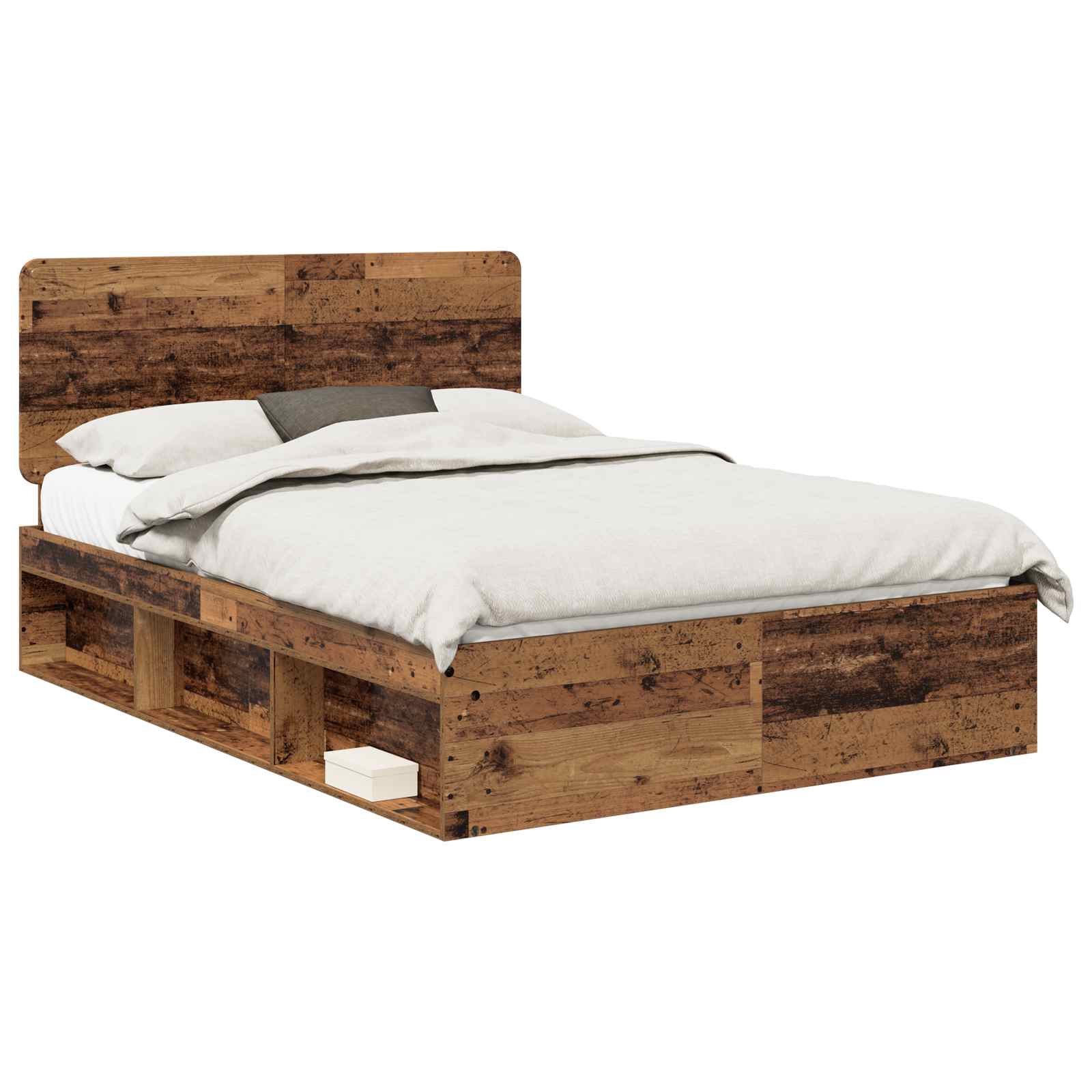 Bettrahmen Altholz 140 x 190 cm Massives Kiefernholz