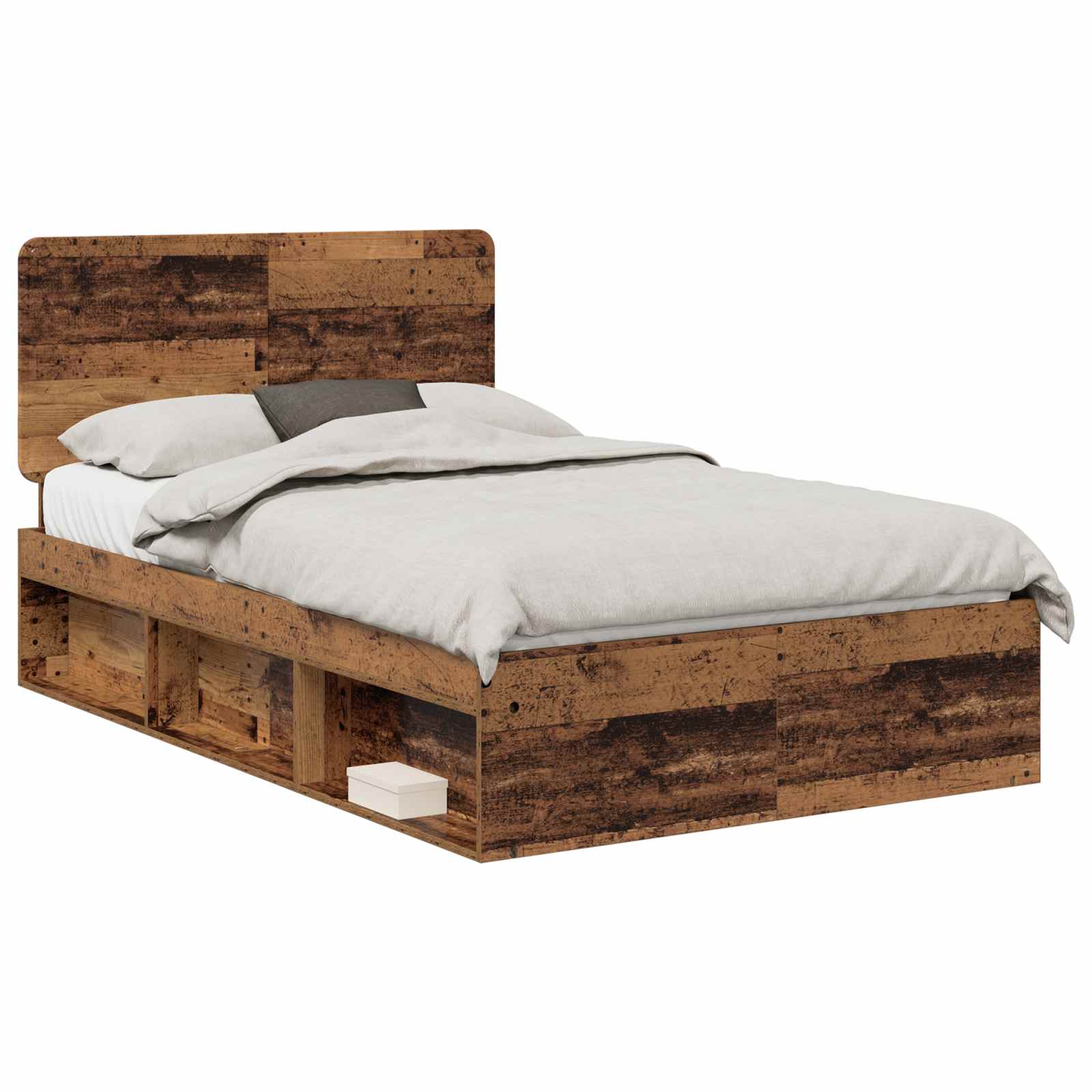 Bettrahmen Altholz 120 x 190 cm Massives Kiefernholz