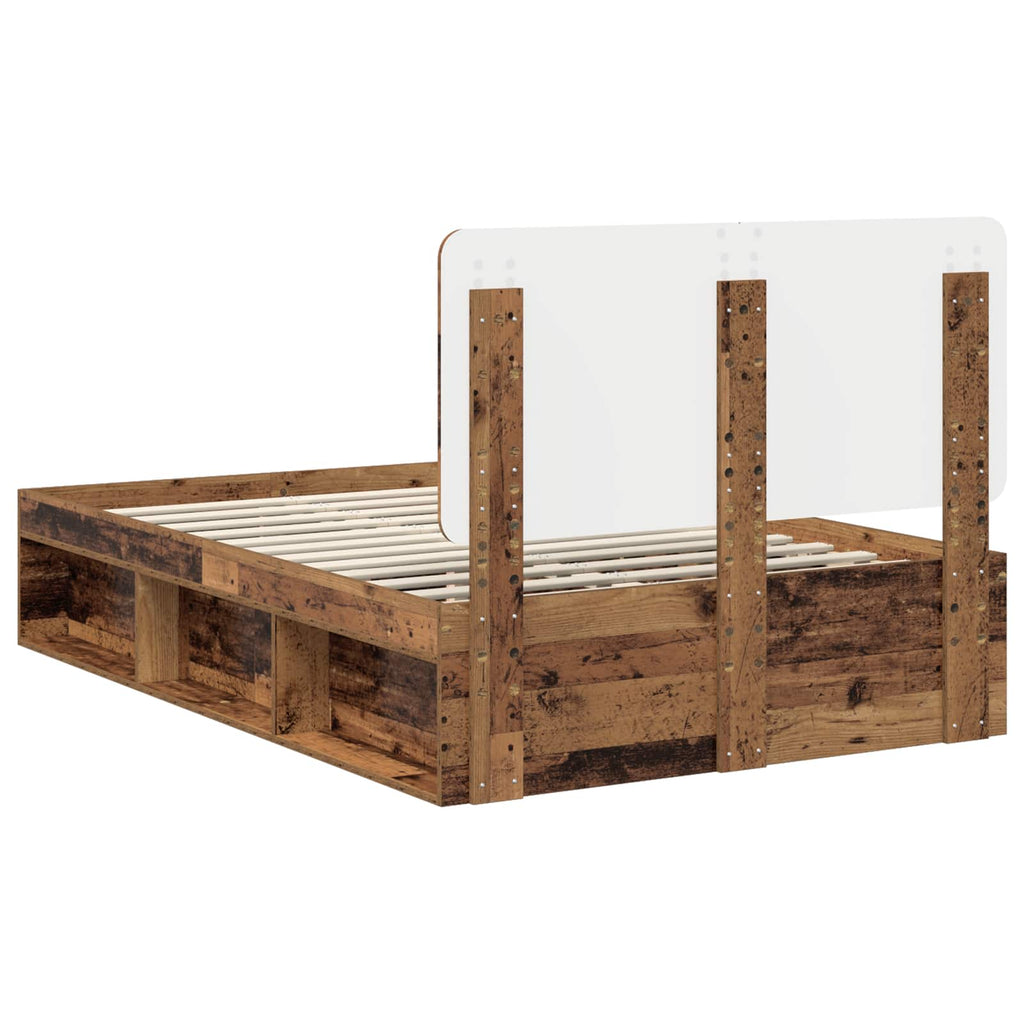 Bettrahmen Altholz 120 x 190 cm Massives Kiefernholz