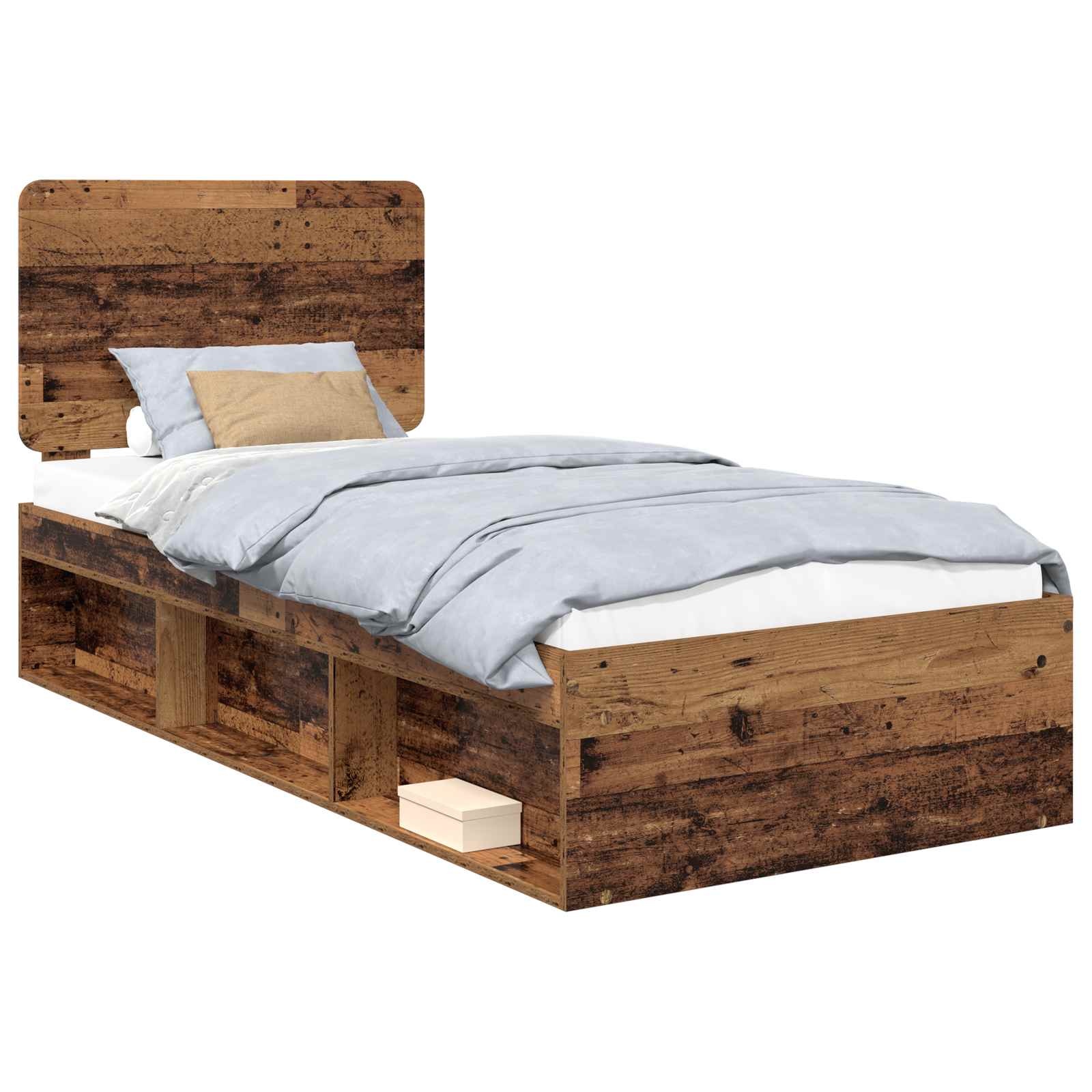 Bettrahmen Altholz 100 x 200 cm Massives Kiefernholz