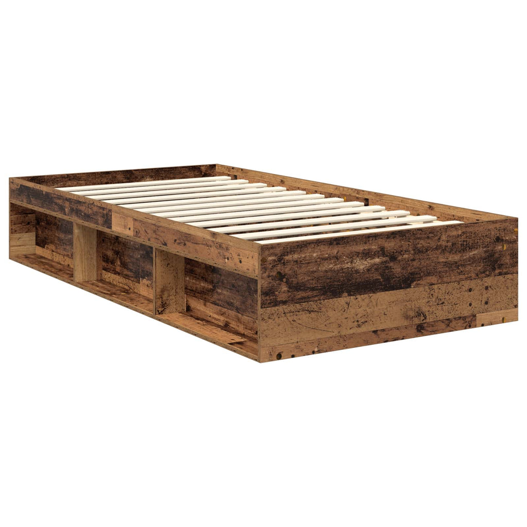 Bettrahmen Altholz 100 x 200 cm Massives Kiefernholz