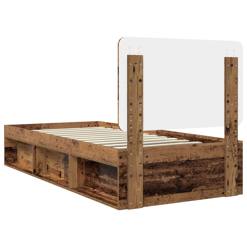 Bettrahmen Altholz 100 x 200 cm Massives Kiefernholz
