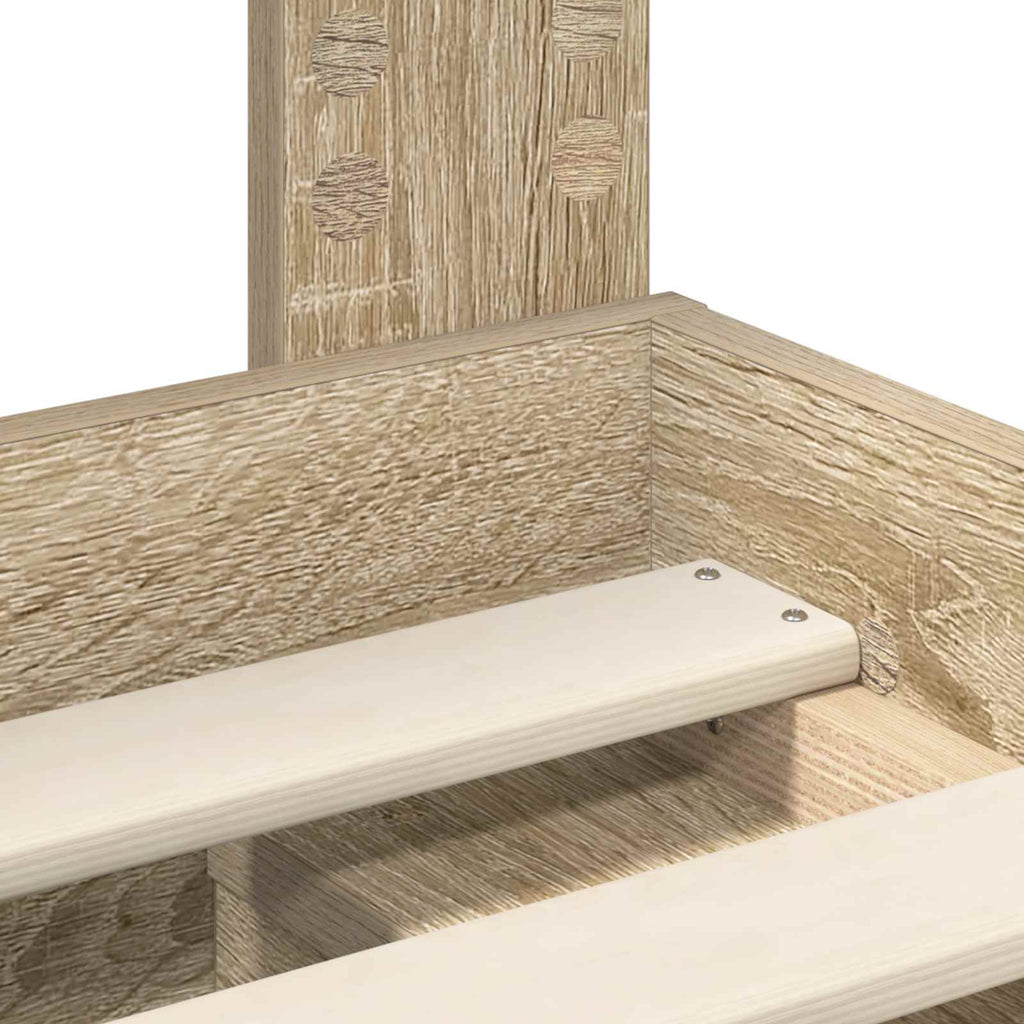 Bettrahmen Sonoma-Eiche 90 x 200 cm Massives Kiefernholz