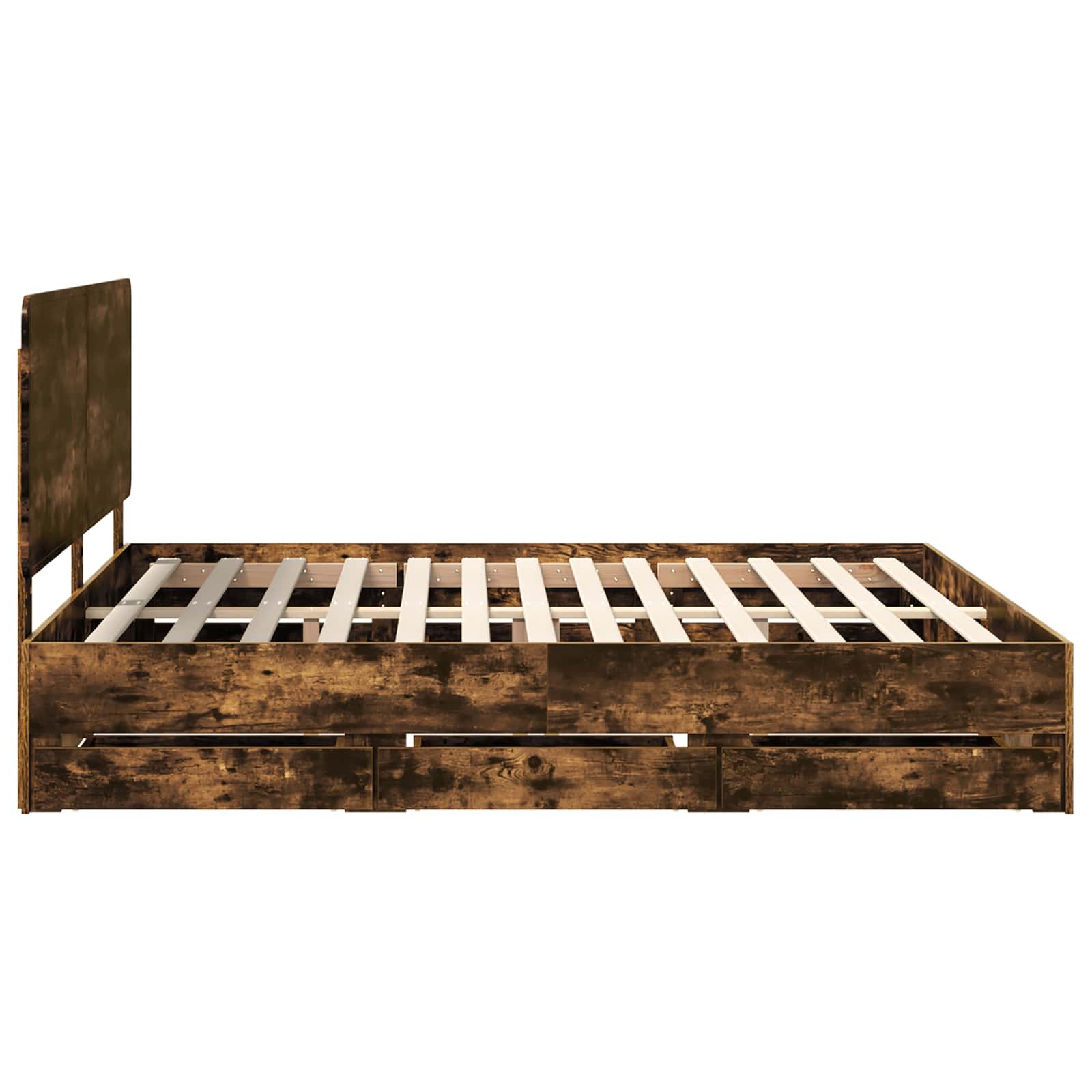Bettrahmen Geräucherte Eiche Ingenieurs Holz