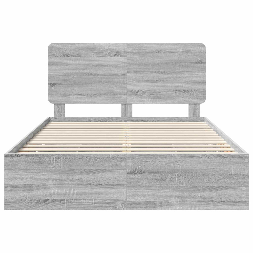 Bettrahmen Graues Sonoma 160 x 200 cm Ingenieurs Holz