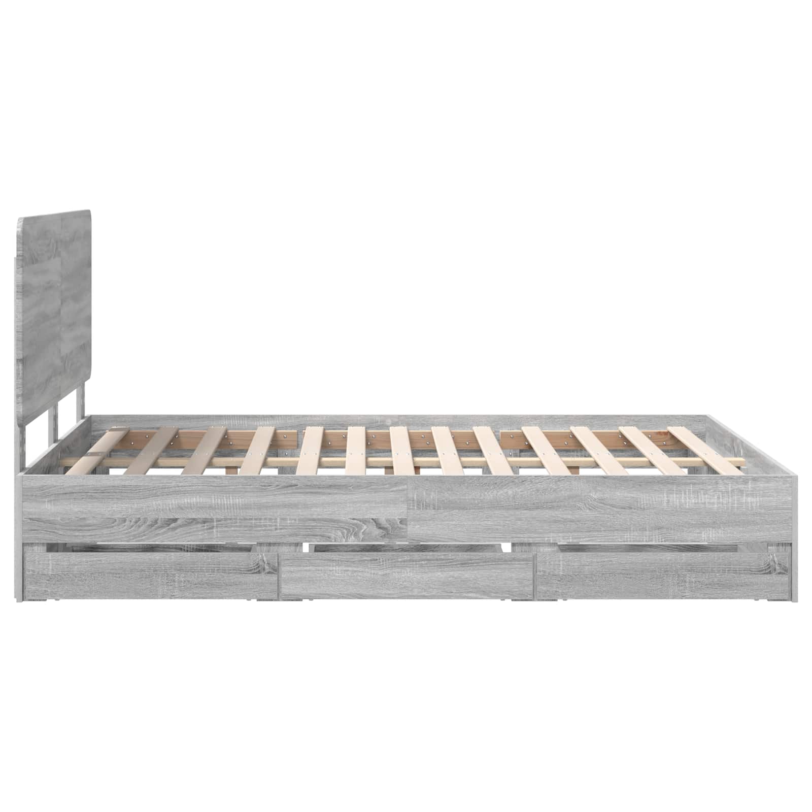 Bettrahmen Graues Sonoma 160 x 200 cm Ingenieurs Holz