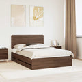 Bettrahmen Braun Eichen-Optik 150 x 200 cm Ingenieurs Holz