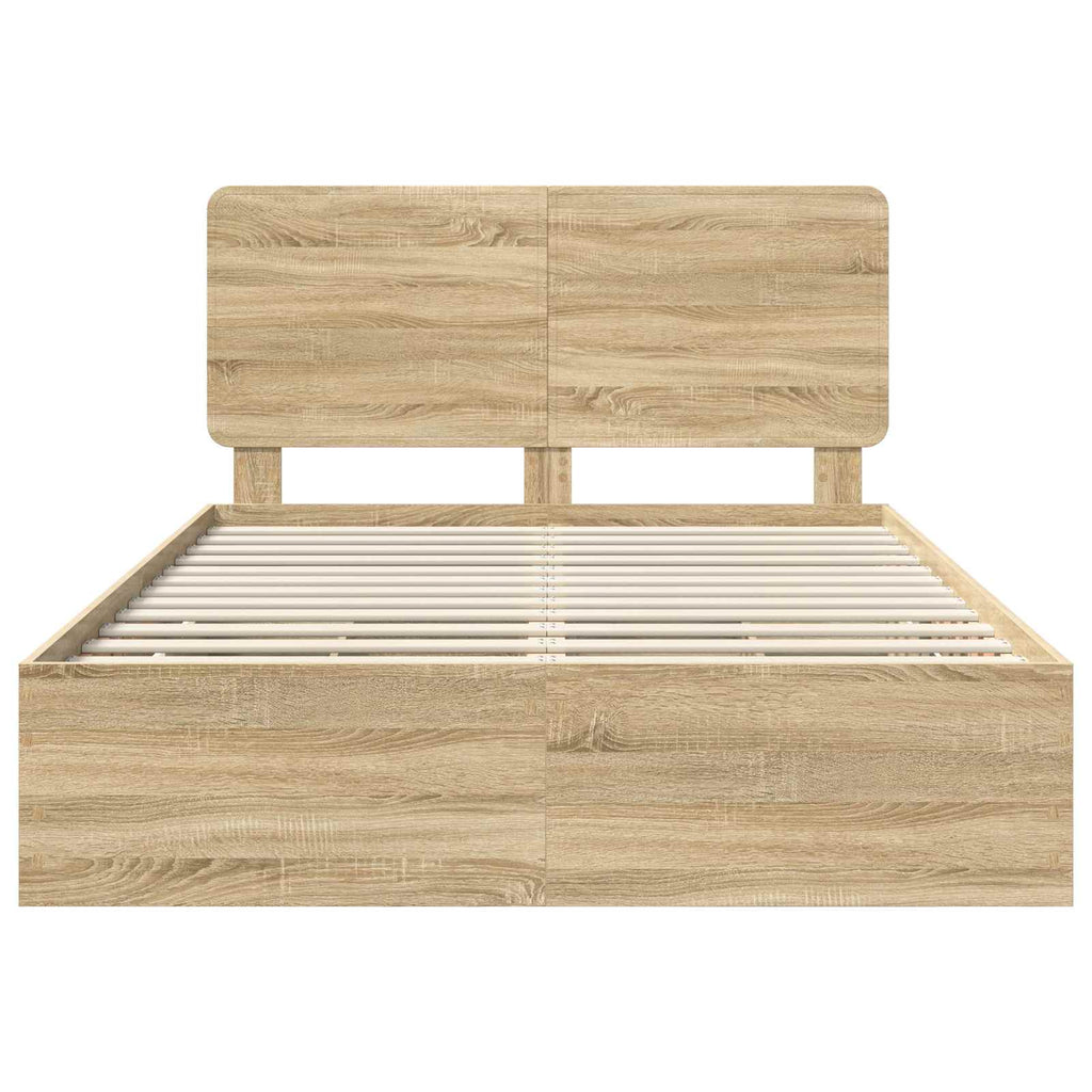 Bettrahmen Sonoma-Eiche 140 x 200 cm Ingenieurs Holz