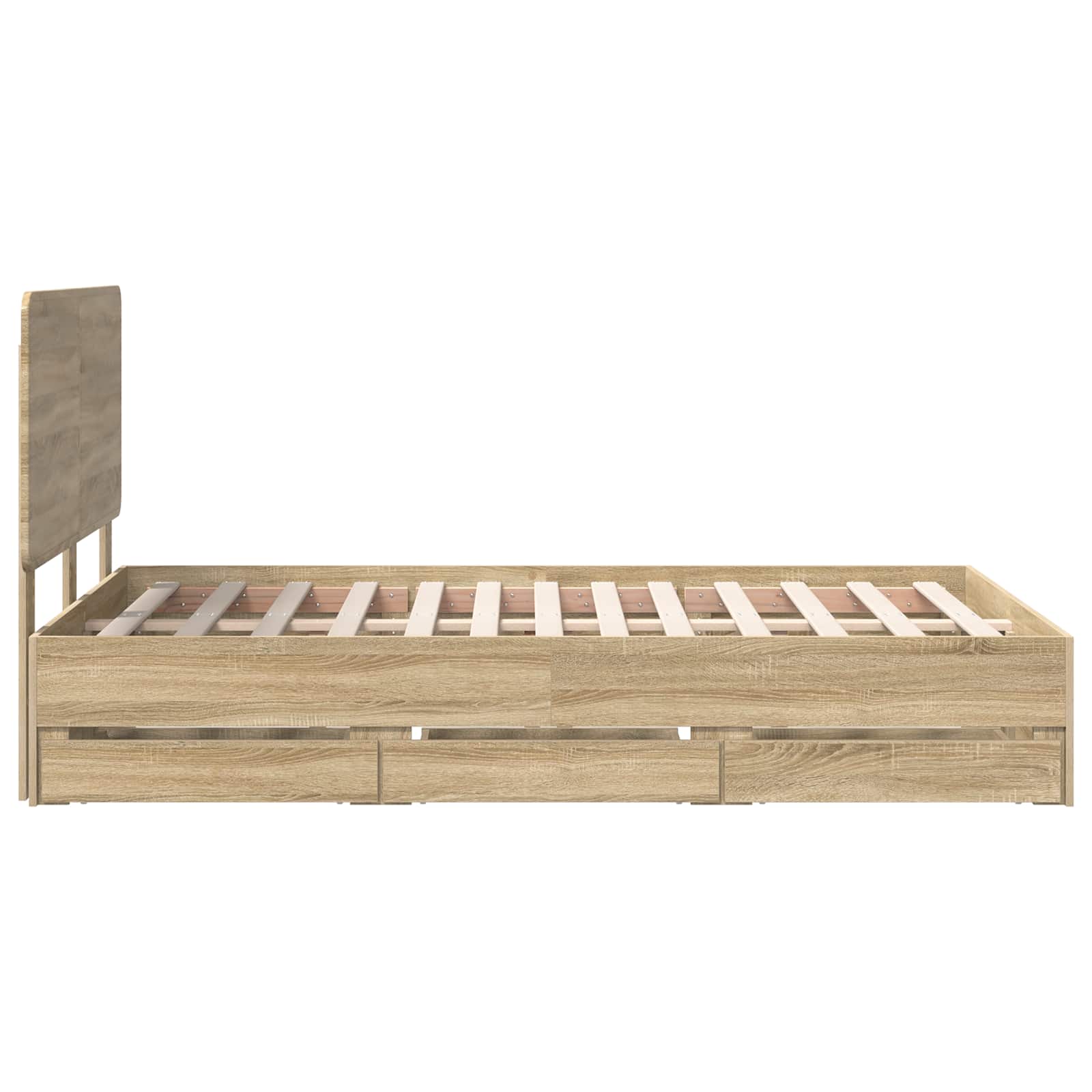 Bettrahmen Sonoma-Eiche 120 x 200 cm Ingenieurs Holz