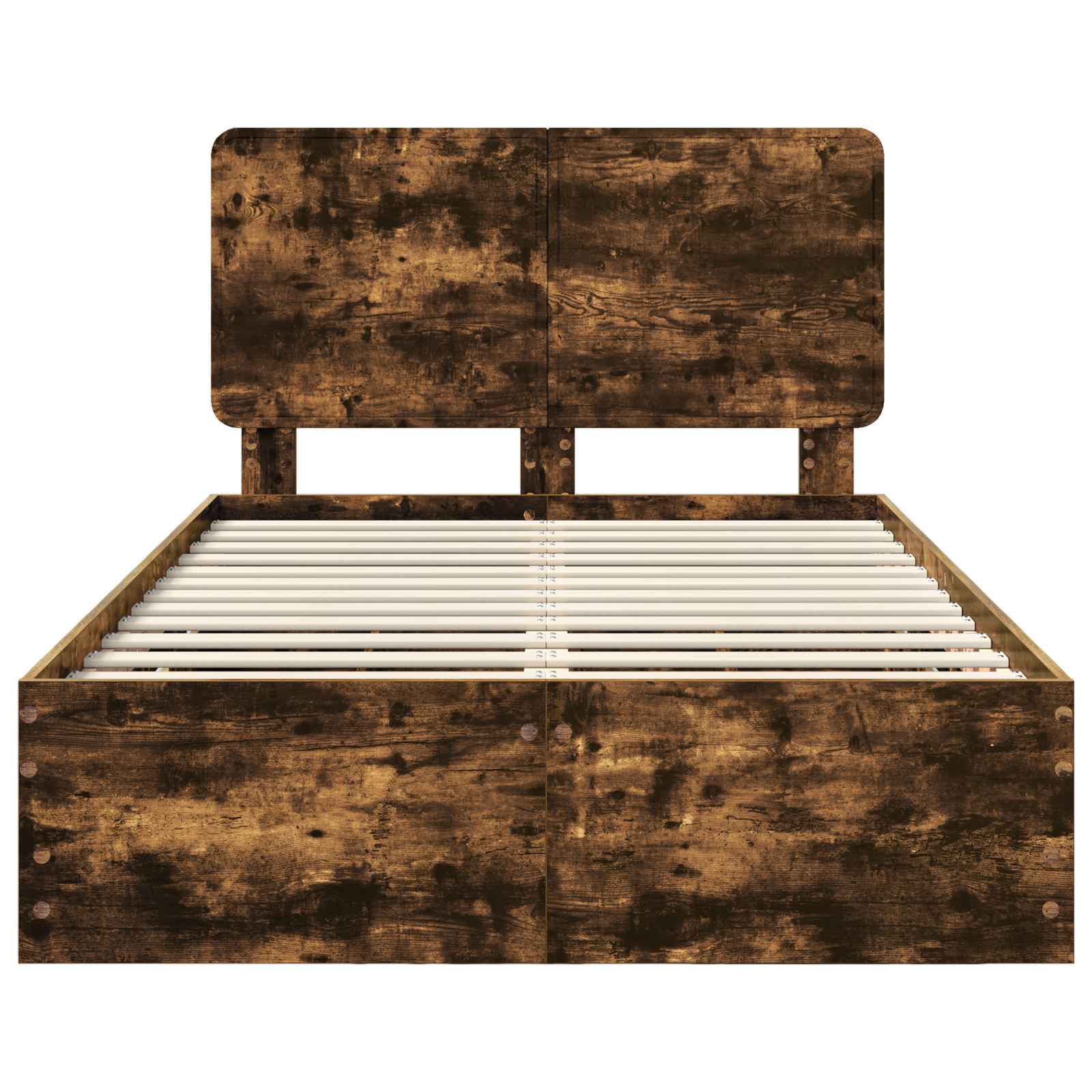 Bettrahmen Geräucherte Eiche 120 x 190 cm Ingenieurs Holz