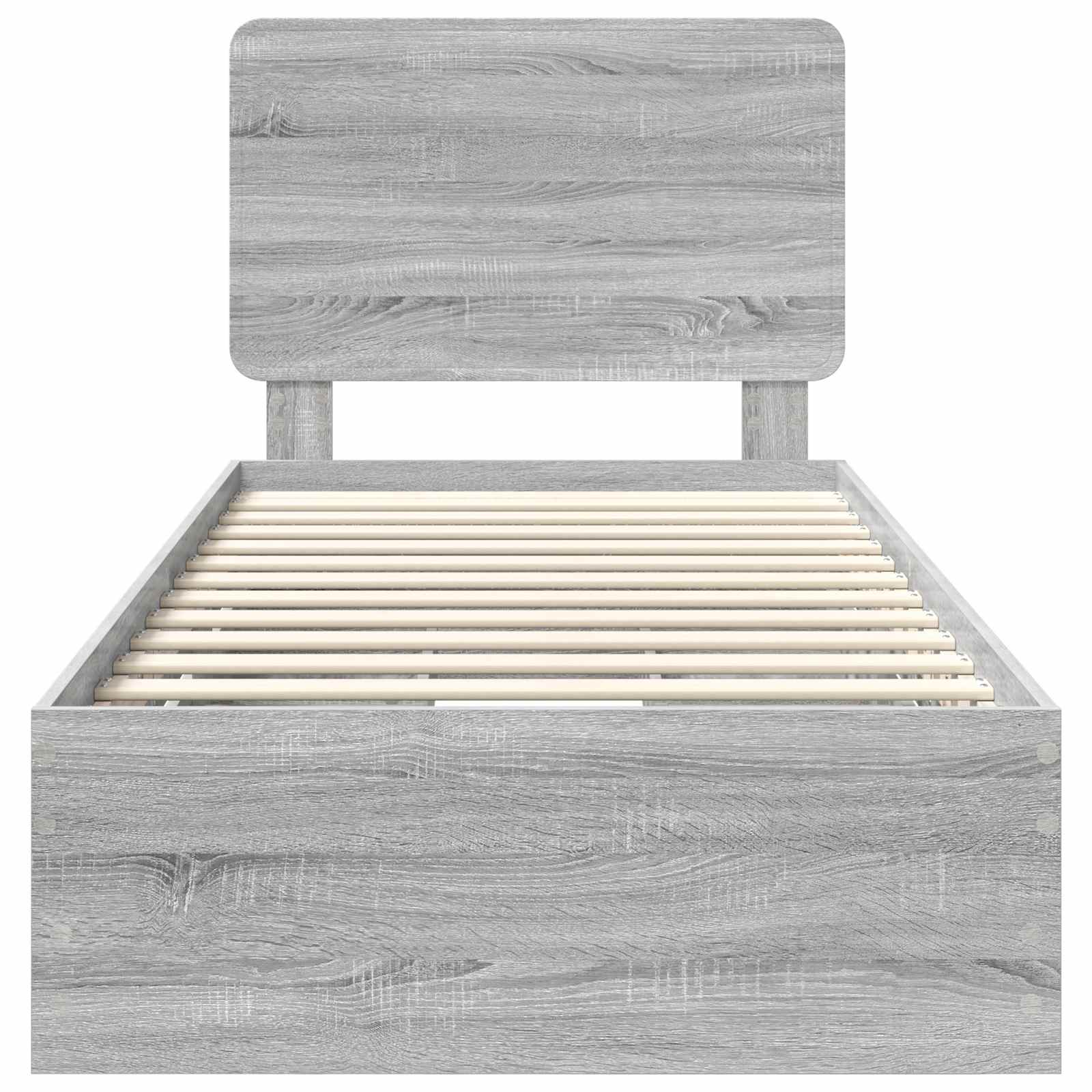 Bettrahmen Graues Sonoma 100 x 200 cm Ingenieurs Holz