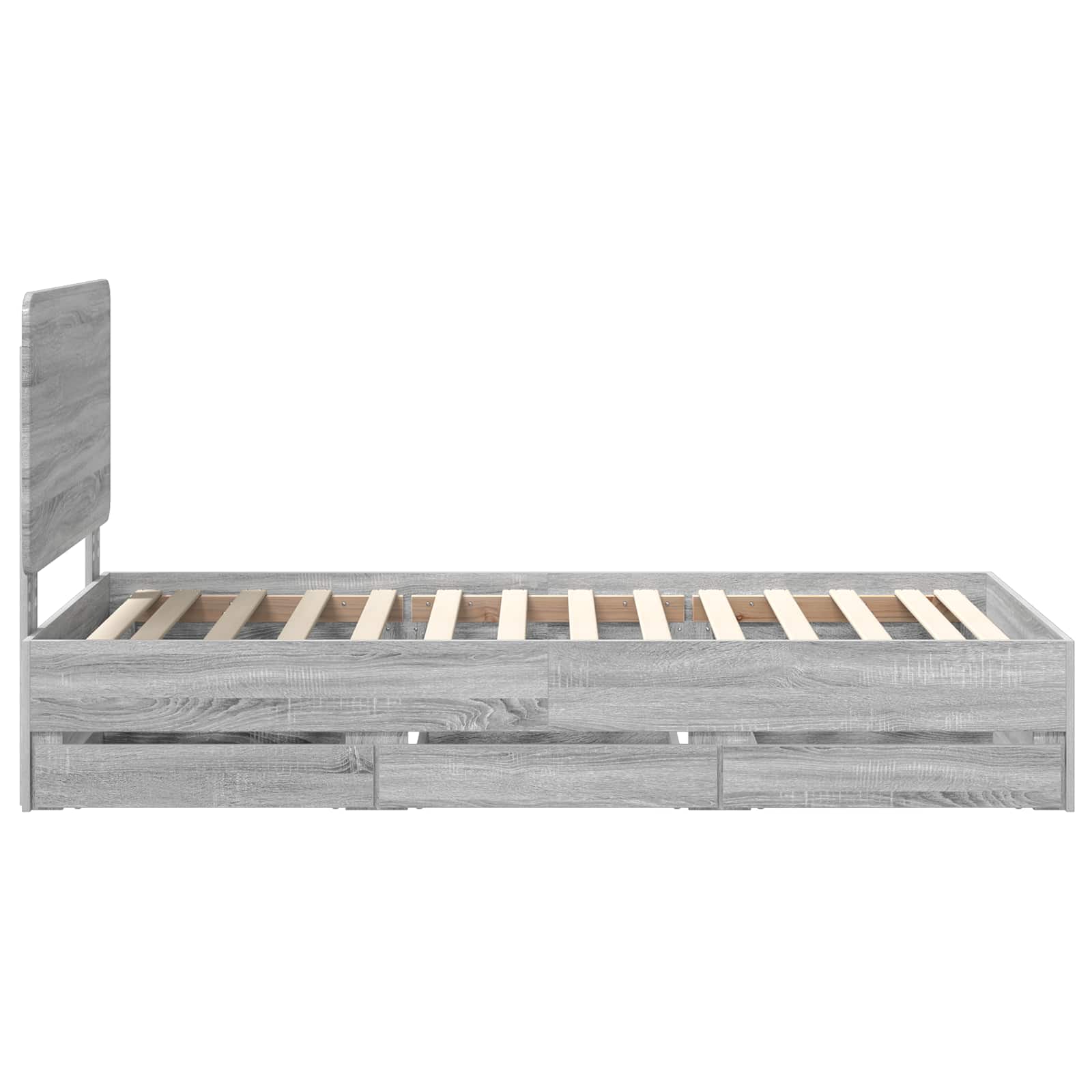 Bettrahmen Graues Sonoma 100 x 200 cm Ingenieurs Holz