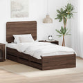 Bettrahmen Braun Eichen-Optik 100 x 200 cm Ingenieurs Holz