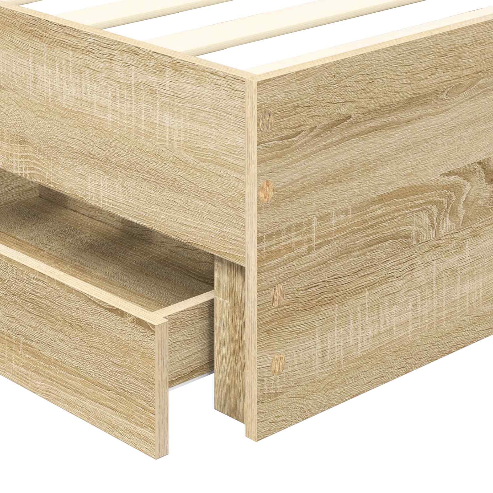 Bettrahmen Sonoma-Eiche 90 x 200 cm Ingenieurs Holz