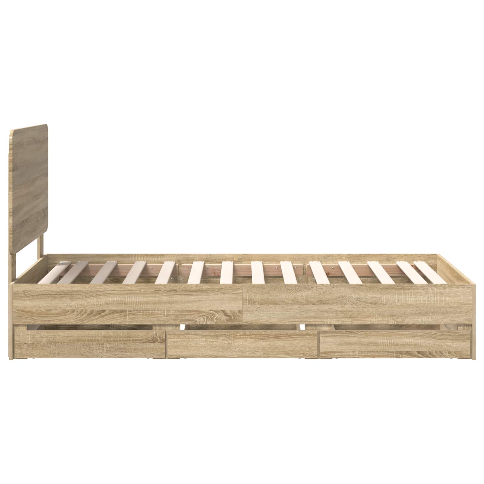 Bettrahmen Sonoma-Eiche 90 x 190 cm Ingenieurs Holz