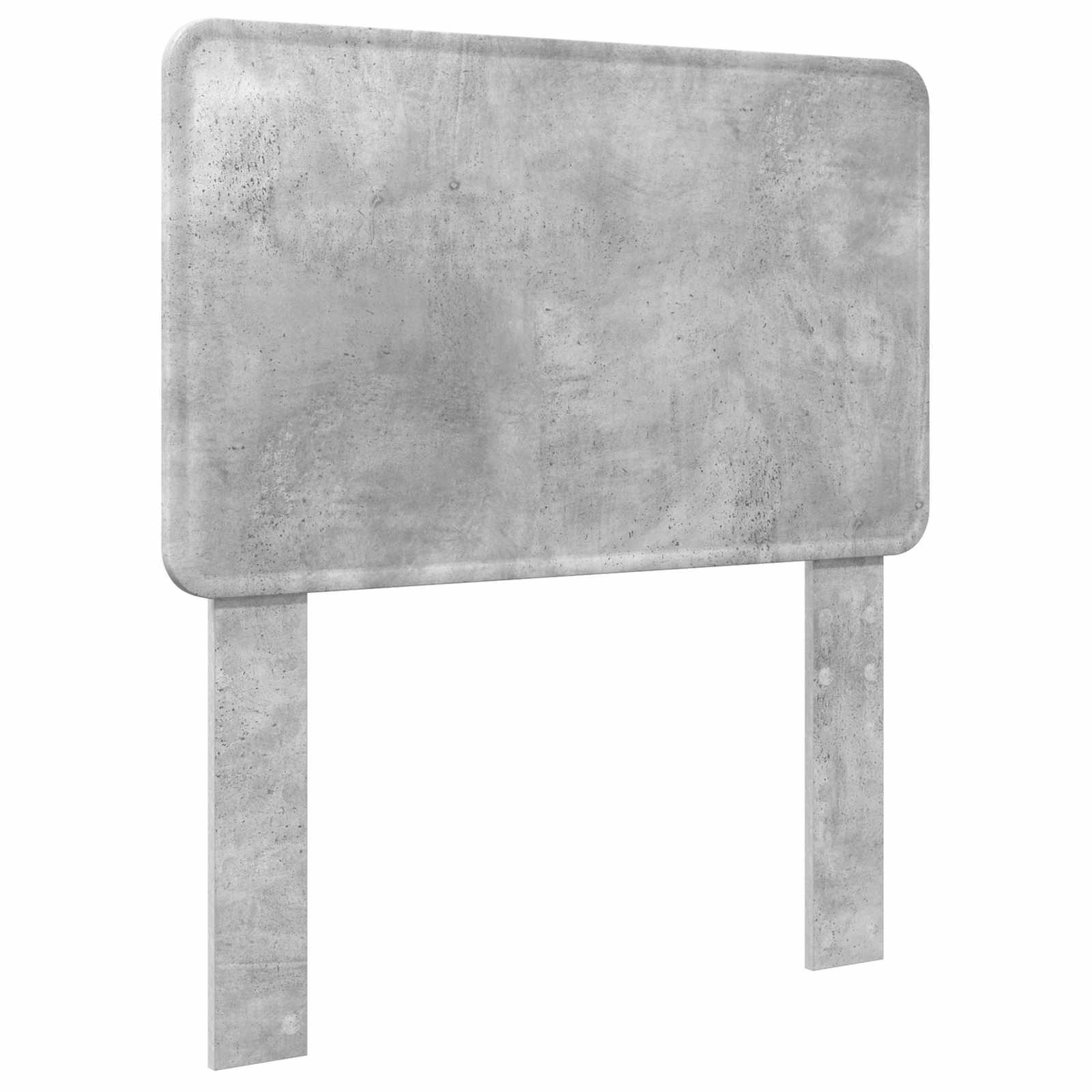 Bettrahmen mit Kopfteil Beton Grau 90 x 190 cm Ingenieurs Holz