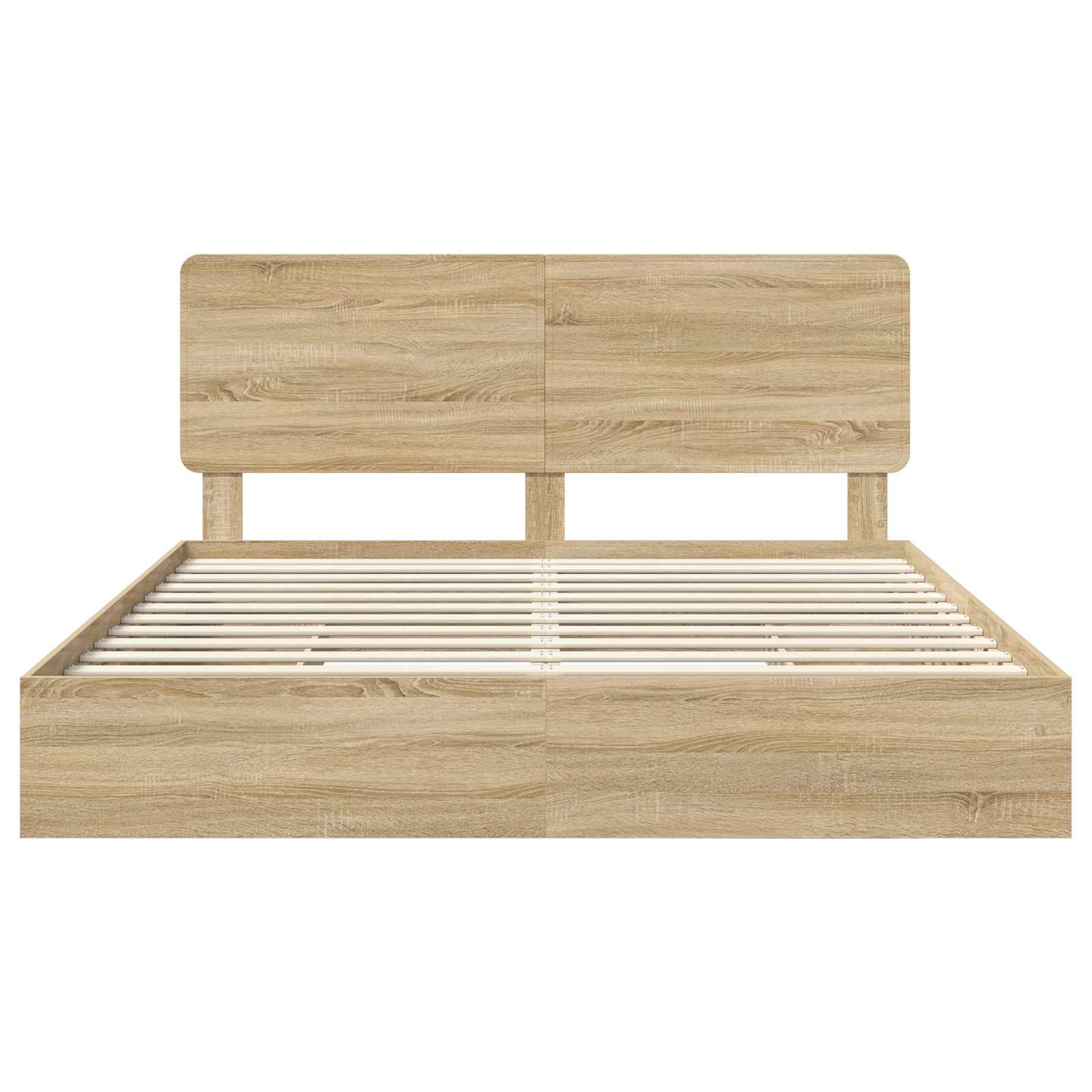 Aufbewahrungsbett Sonoma-Eiche 180 x 200 cm Holzwerkstoff