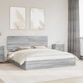Aufbewahrungsbett Graues Sonoma 180 x 200 cm Holzwerkstoff