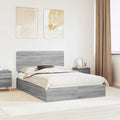 Aufbewahrungsbett Graues Sonoma 150 x 200 cm Holzwerkstoff