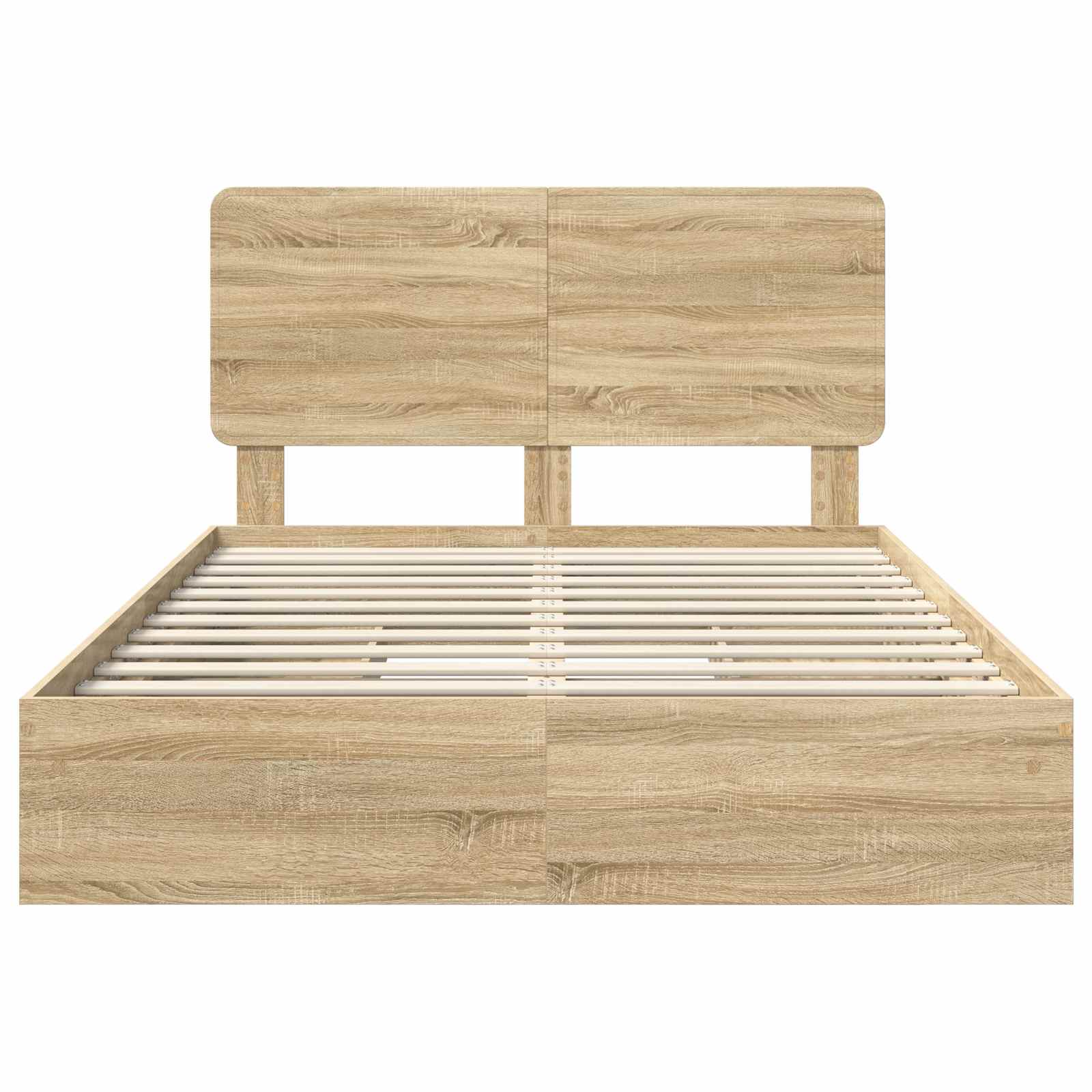 Aufbewahrungsbett Sonoma-Eiche 140 x 190 cm Holzwerkstoff