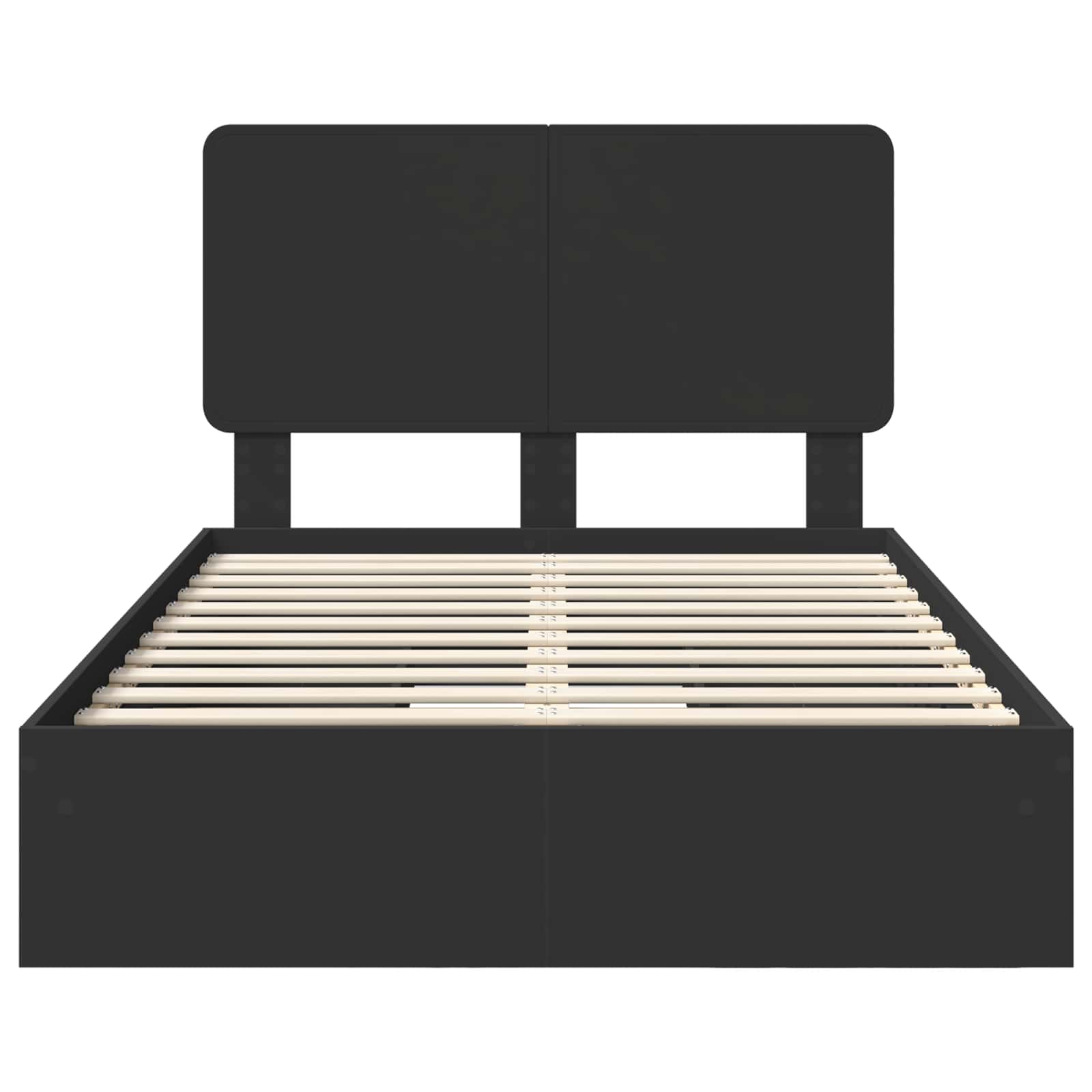 Aufbewahrungsbett Schwarz 135 x 190 cm Holzwerkstoff