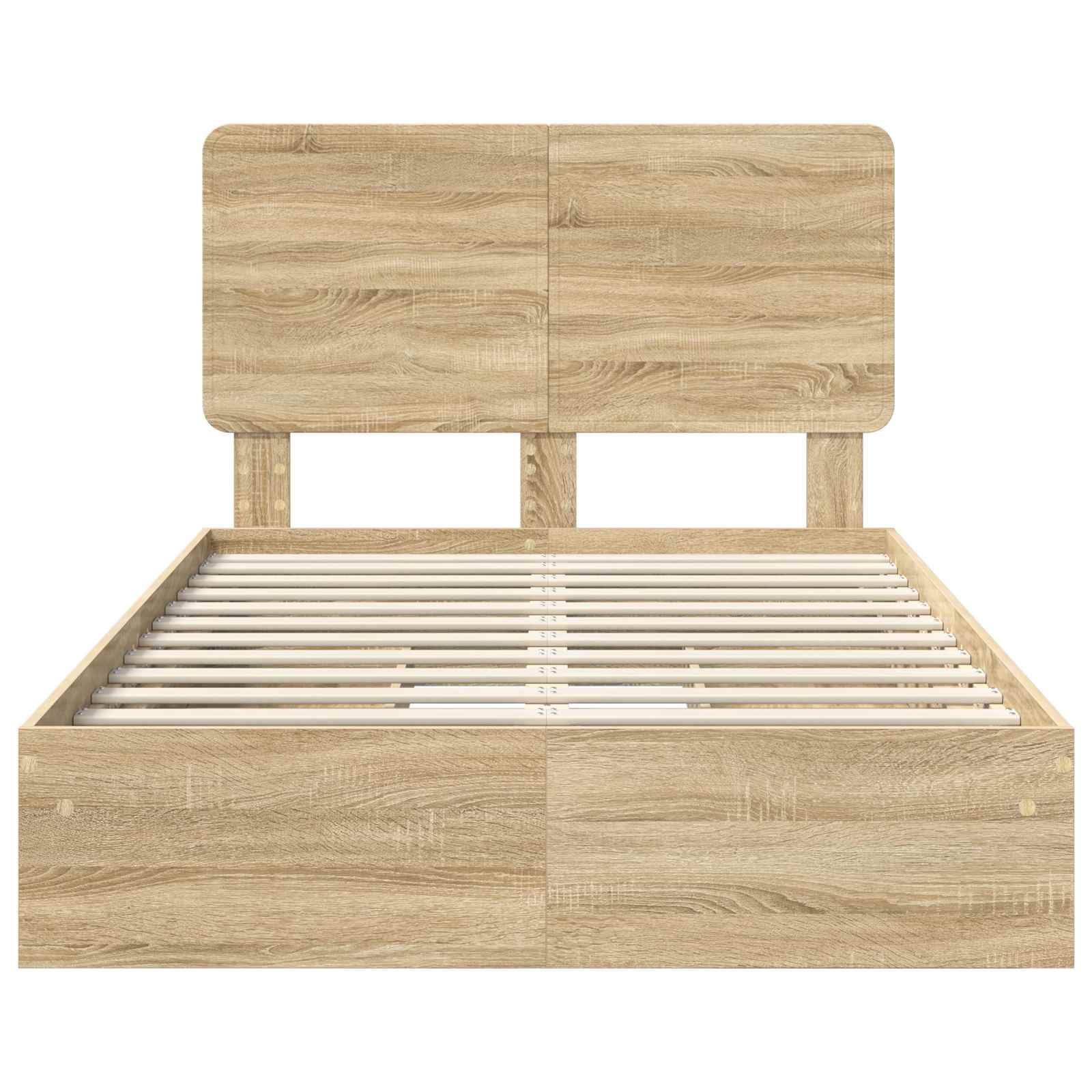 Aufbewahrungsbett Sonoma-Eiche 135 x 190 cm Holzwerkstoff