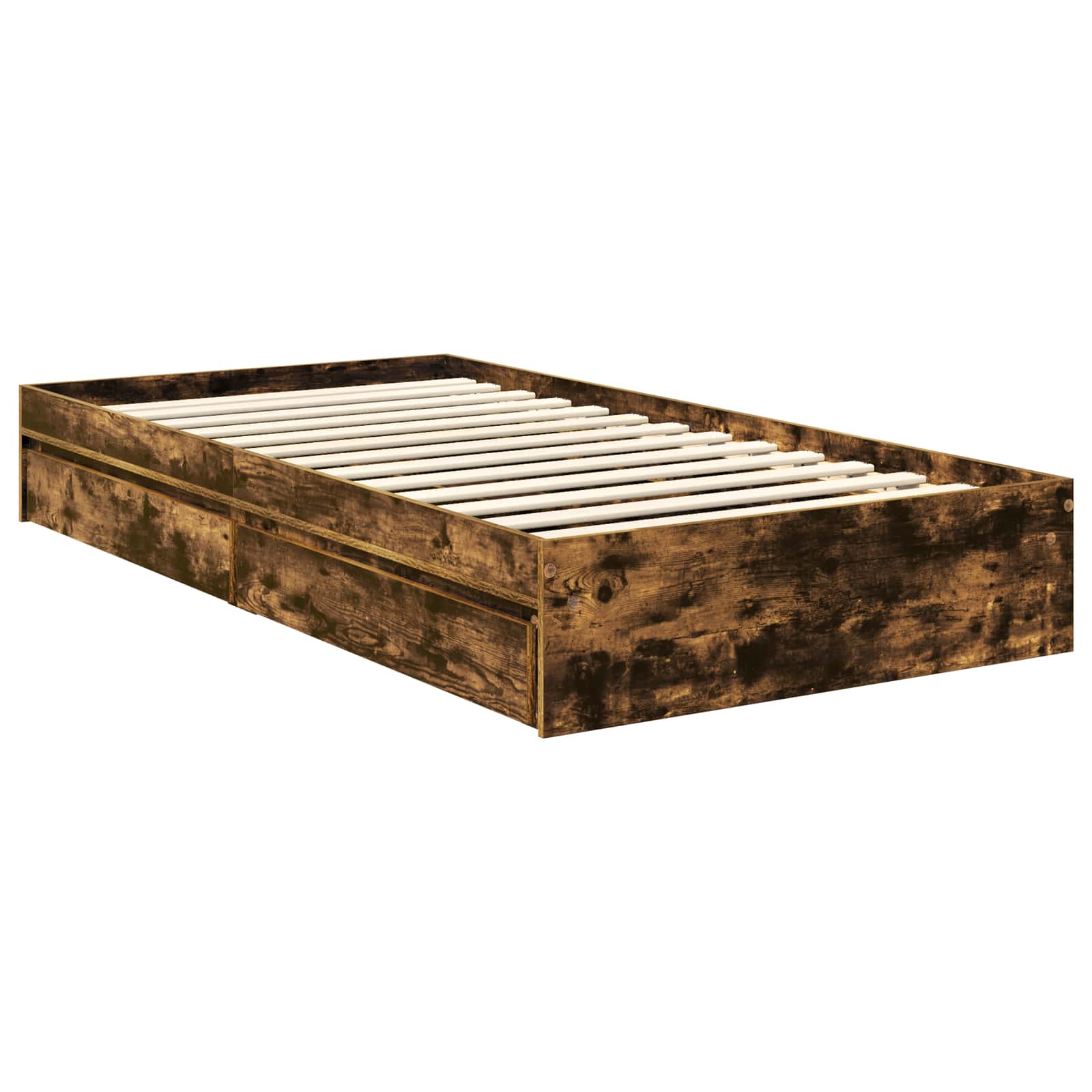 Aufbewahrungsbett Geräucherte Eiche 100 x 200 cm Holzwerkstoff