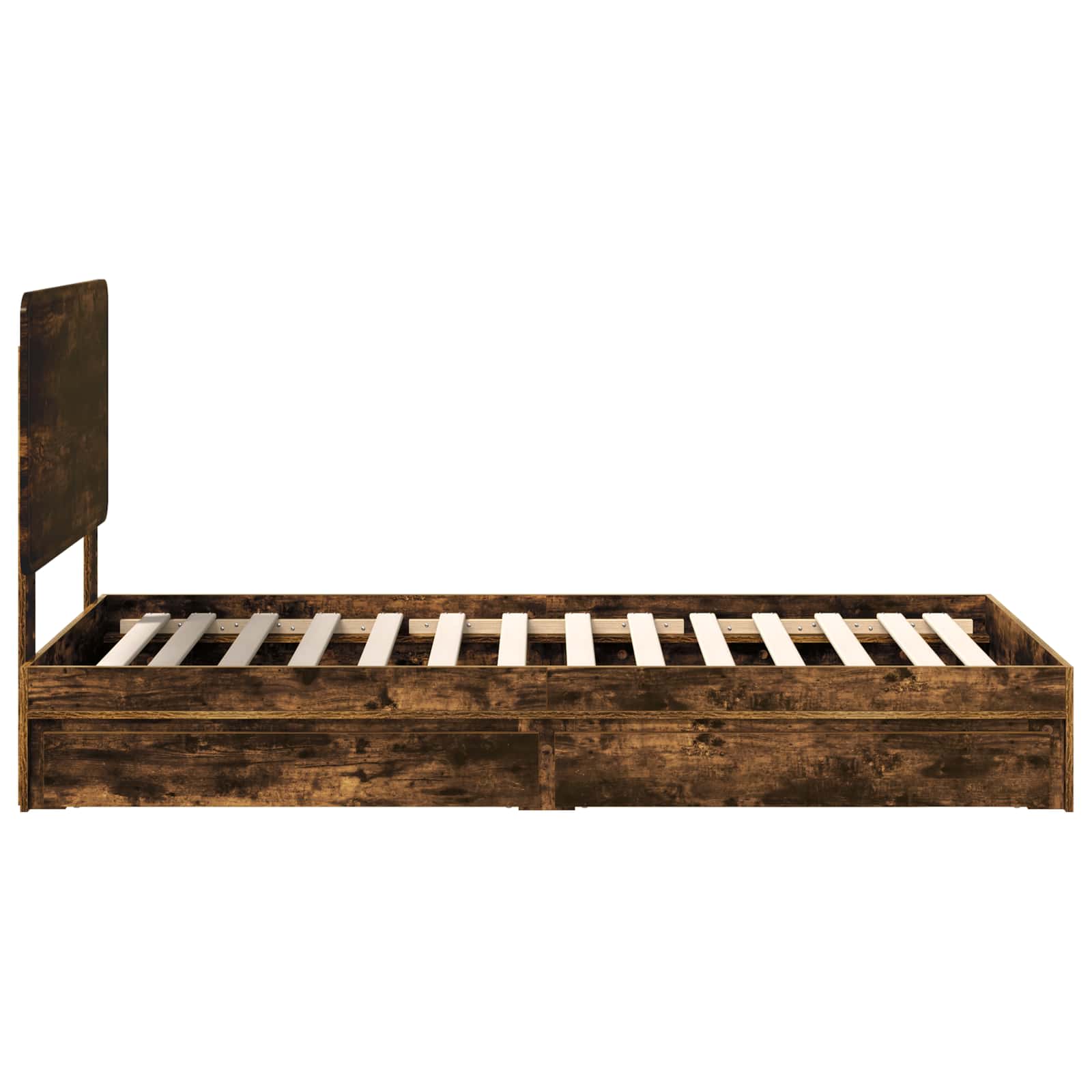 Aufbewahrungsbett Geräucherte Eiche 100 x 200 cm Holzwerkstoff