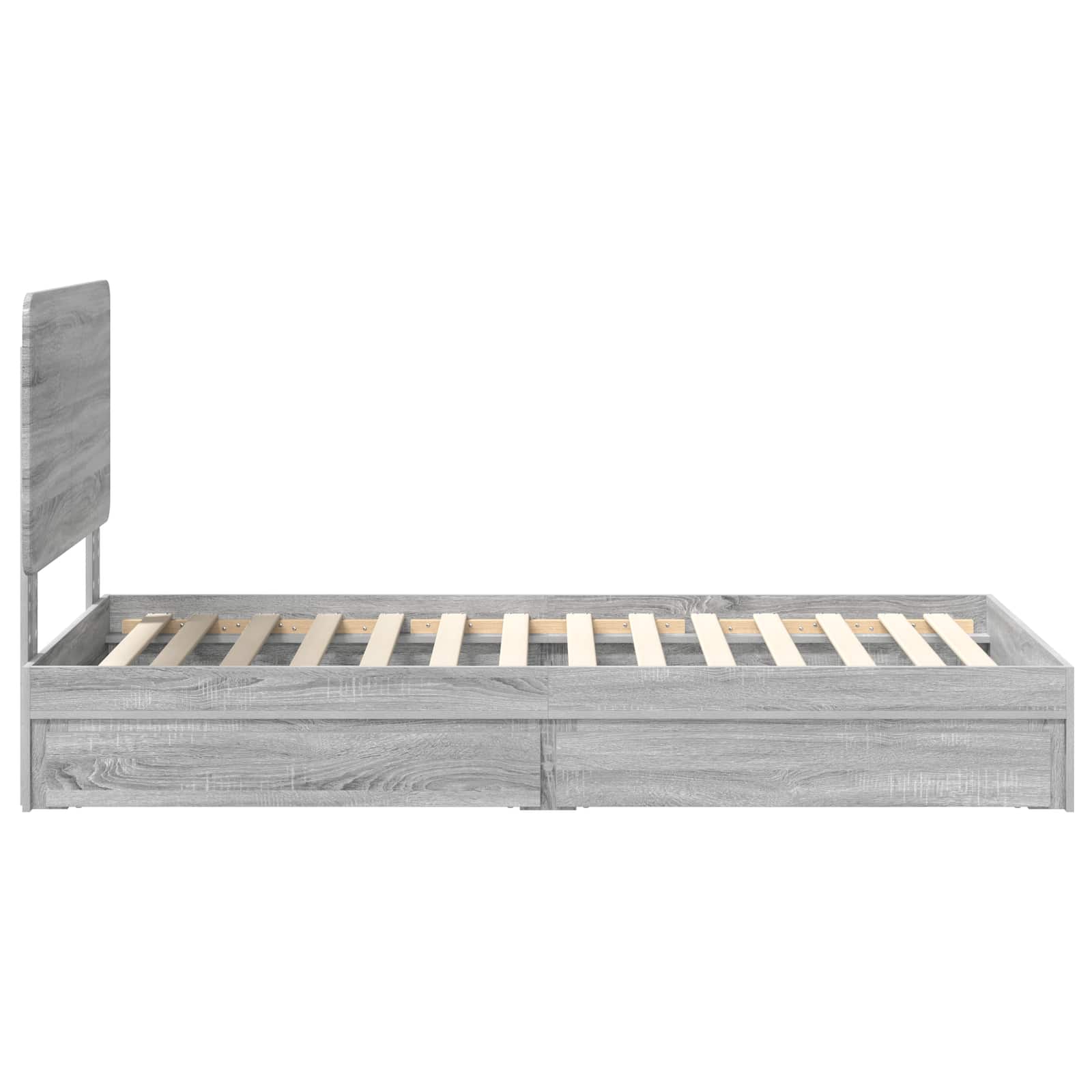 Aufbewahrungsbett Graues Sonoma 75 x 190 cm Holzwerkstoff