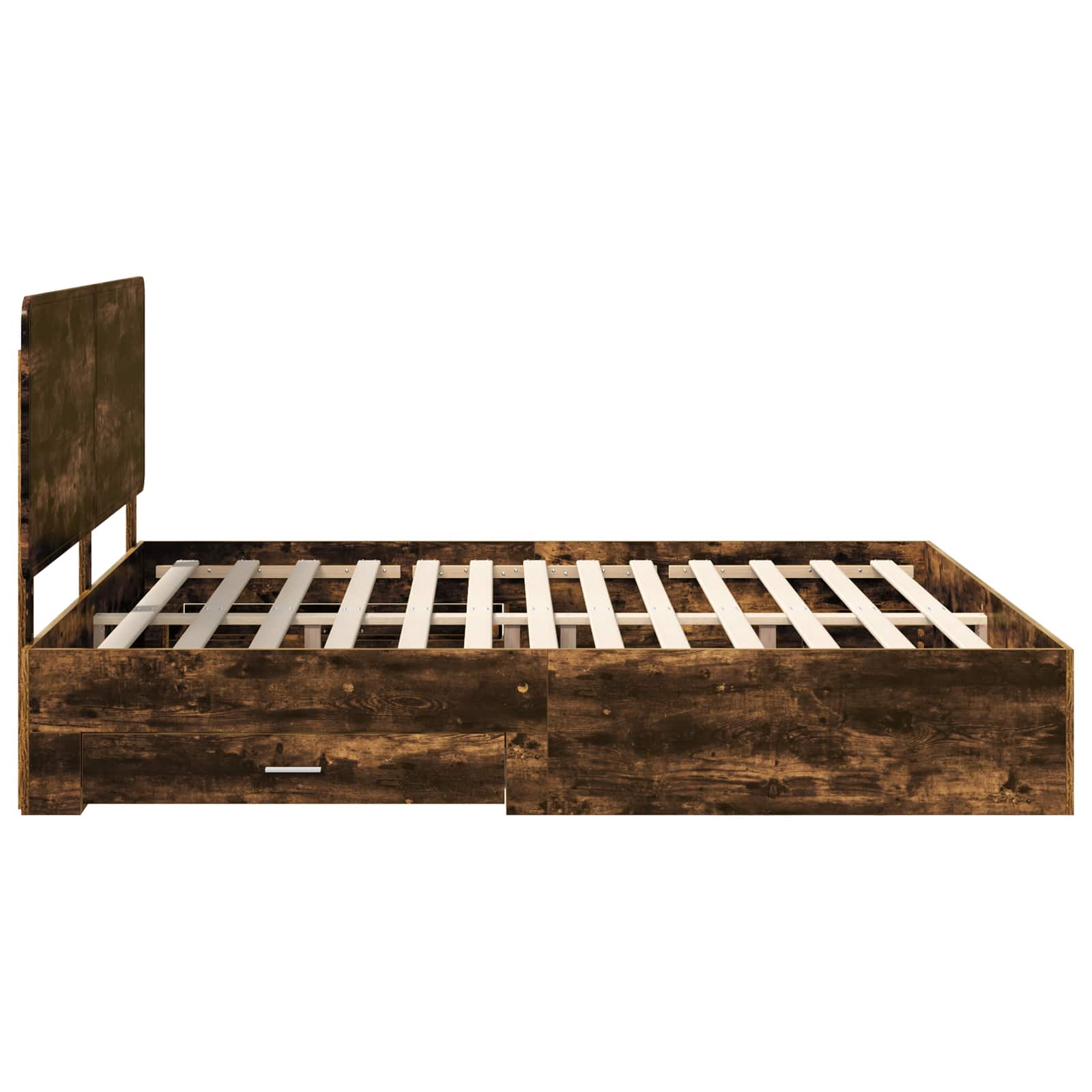 Bettrahmen Geräucherte Eiche 200 x 200 cm Holzwerkstoff