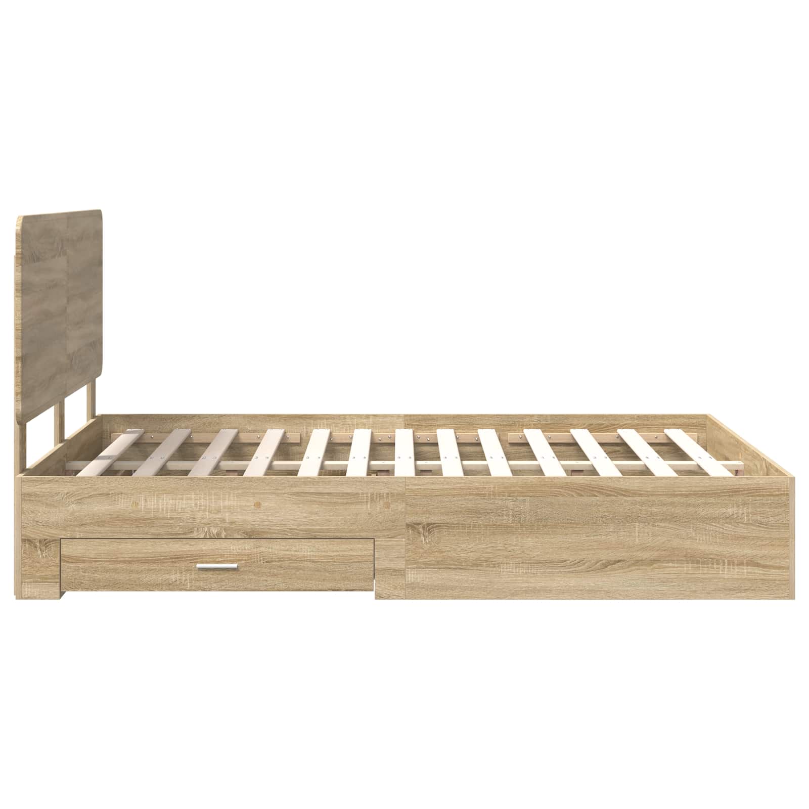 Bettrahmen mit Kopfteil Sonoma-Eiche 140 x 190 cm Holzwerkstoff
