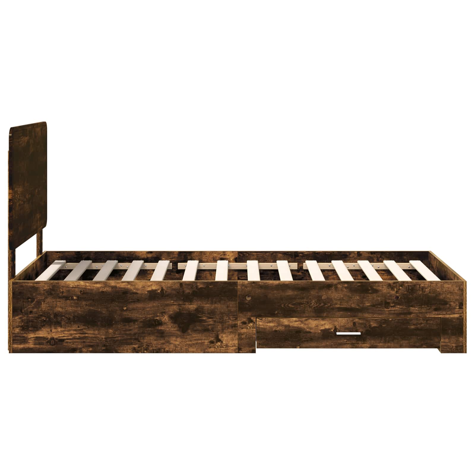 Bettrahmen Geräucherte Eiche 100 x 200 cm Holzwerkstoff