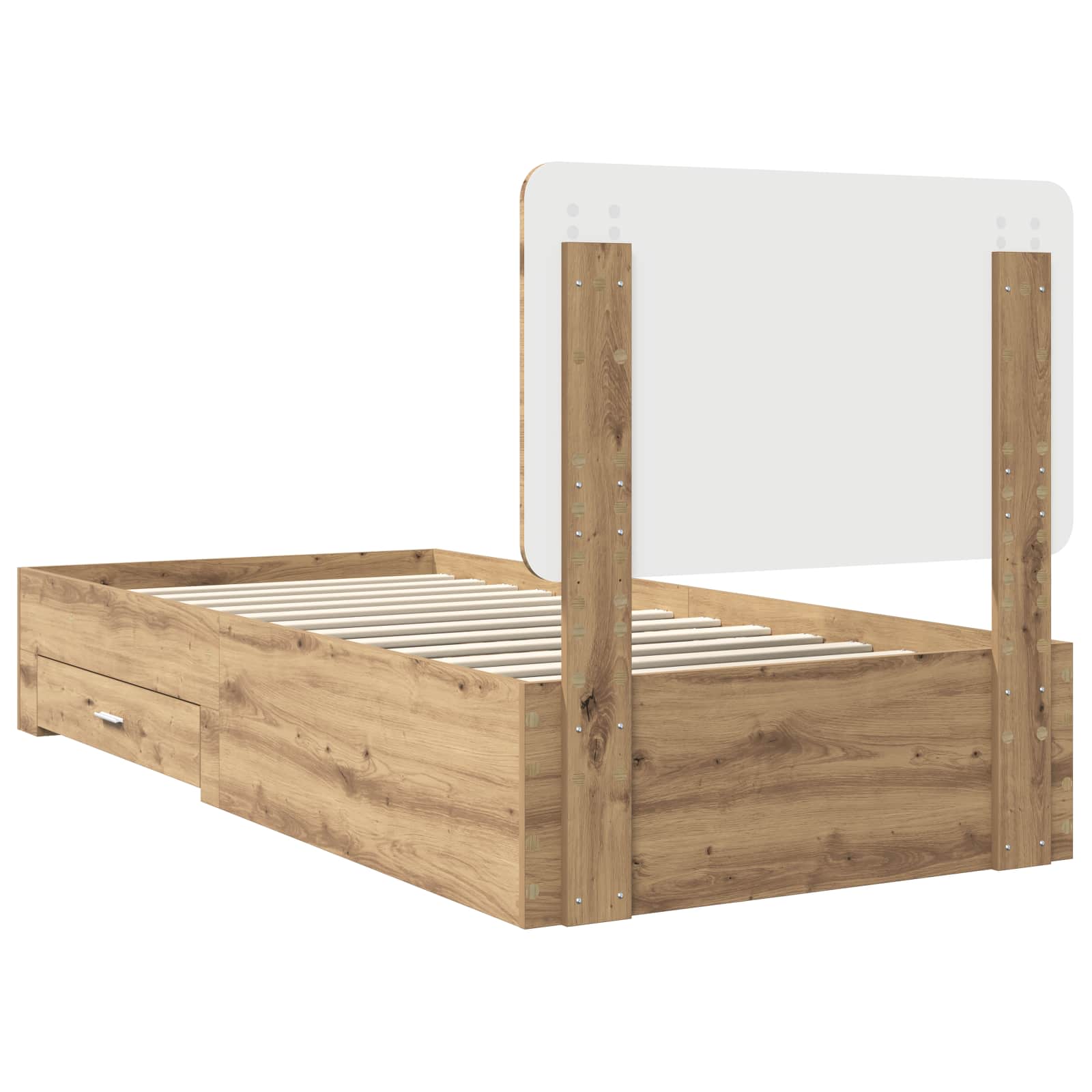 Bettrahmen Artisan-Eiche 100 x 200 cm Holzwerkstoff