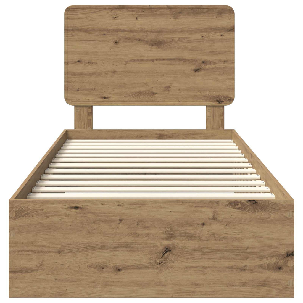 Bettrahmen Artisan-Eiche 100 x 200 cm Holzwerkstoff