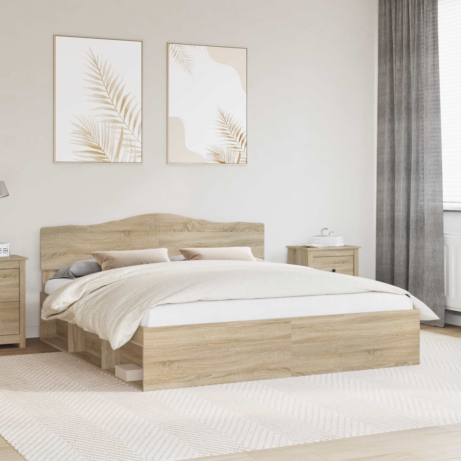 Bettrahmen Sonoma 180 x 200 cm Massives Kiefernholz