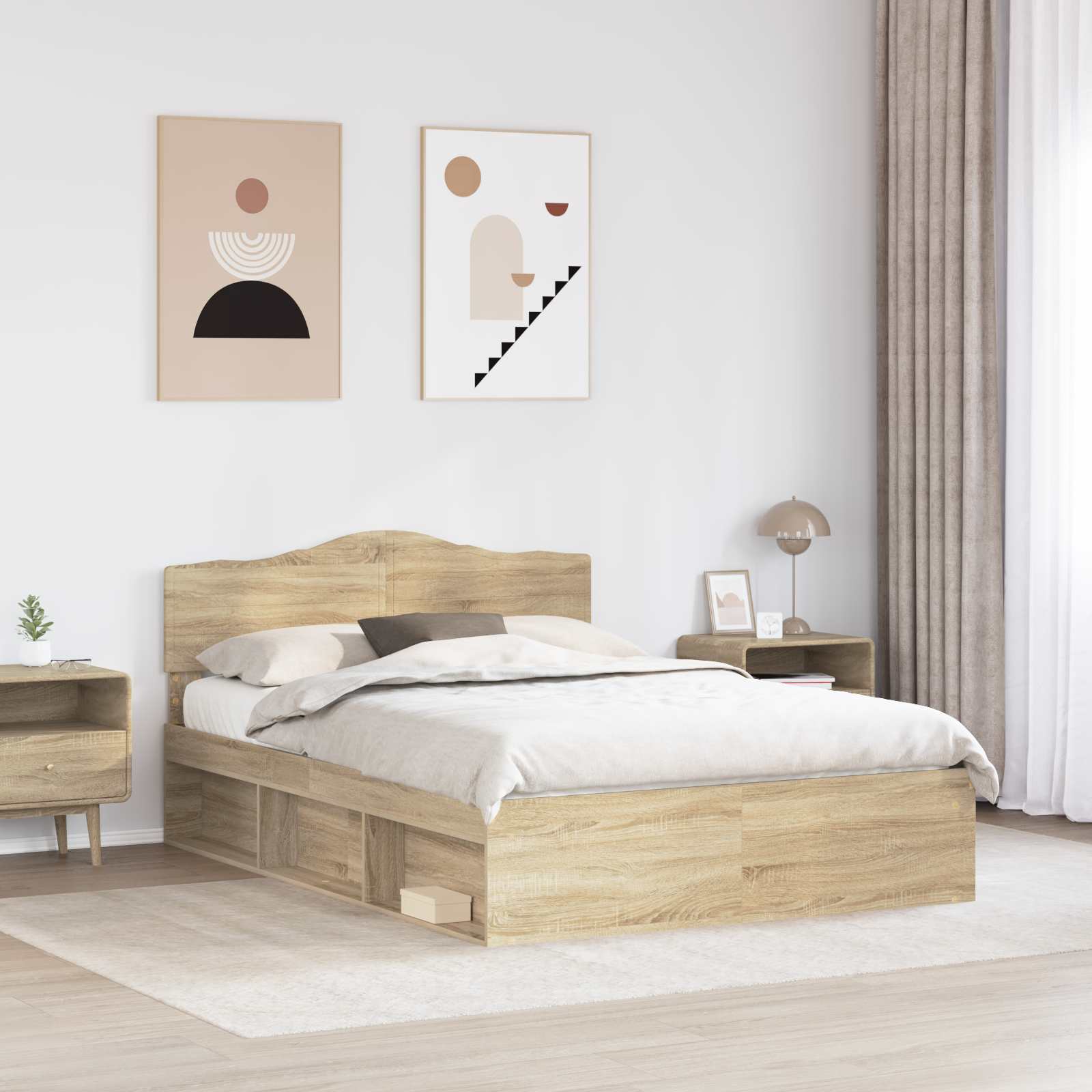 Bettrahmen Sonoma 160 x 200 cm Massives Kiefernholz