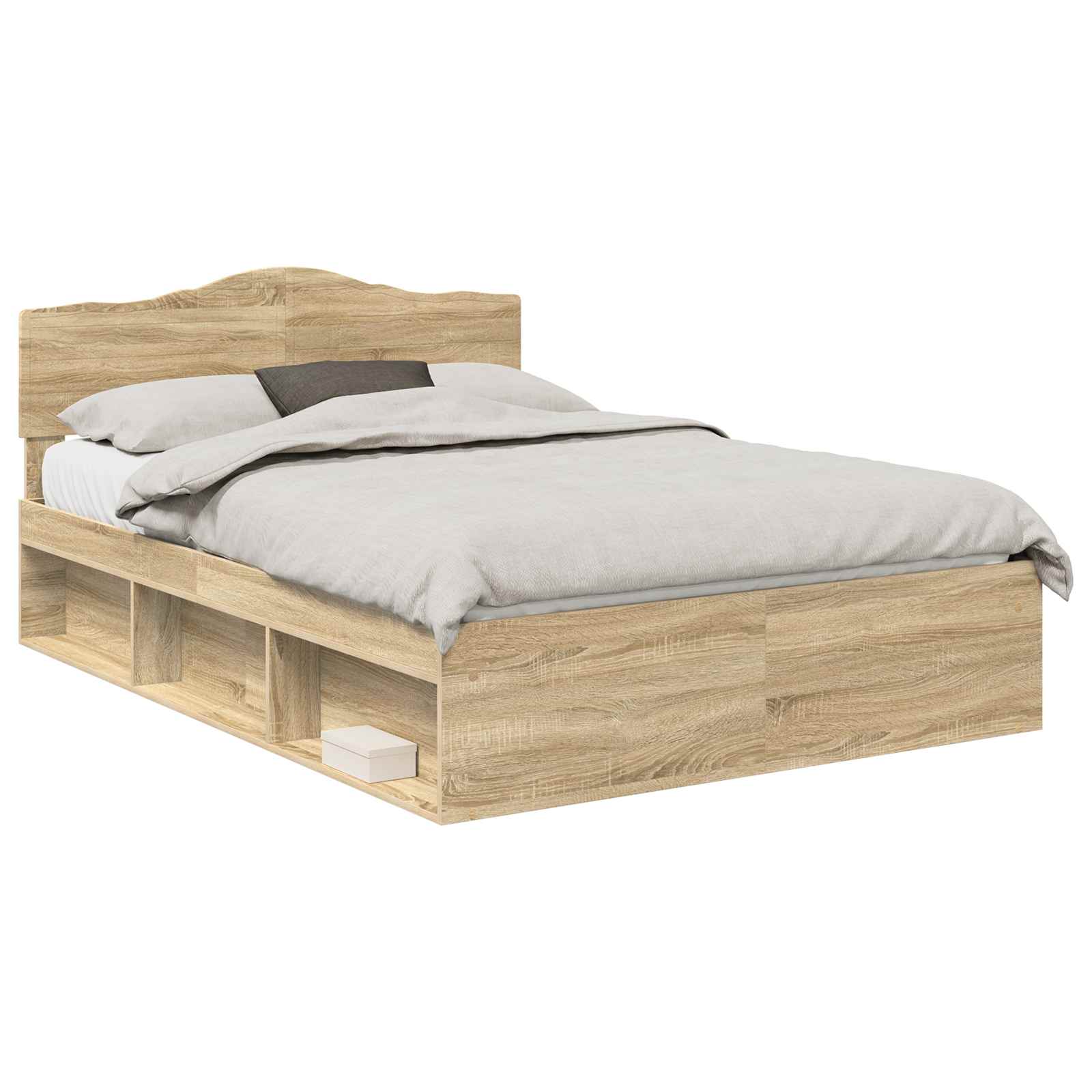 Bettrahmen Sonoma-Eiche 150 x 200 cm Massives Kiefernholz