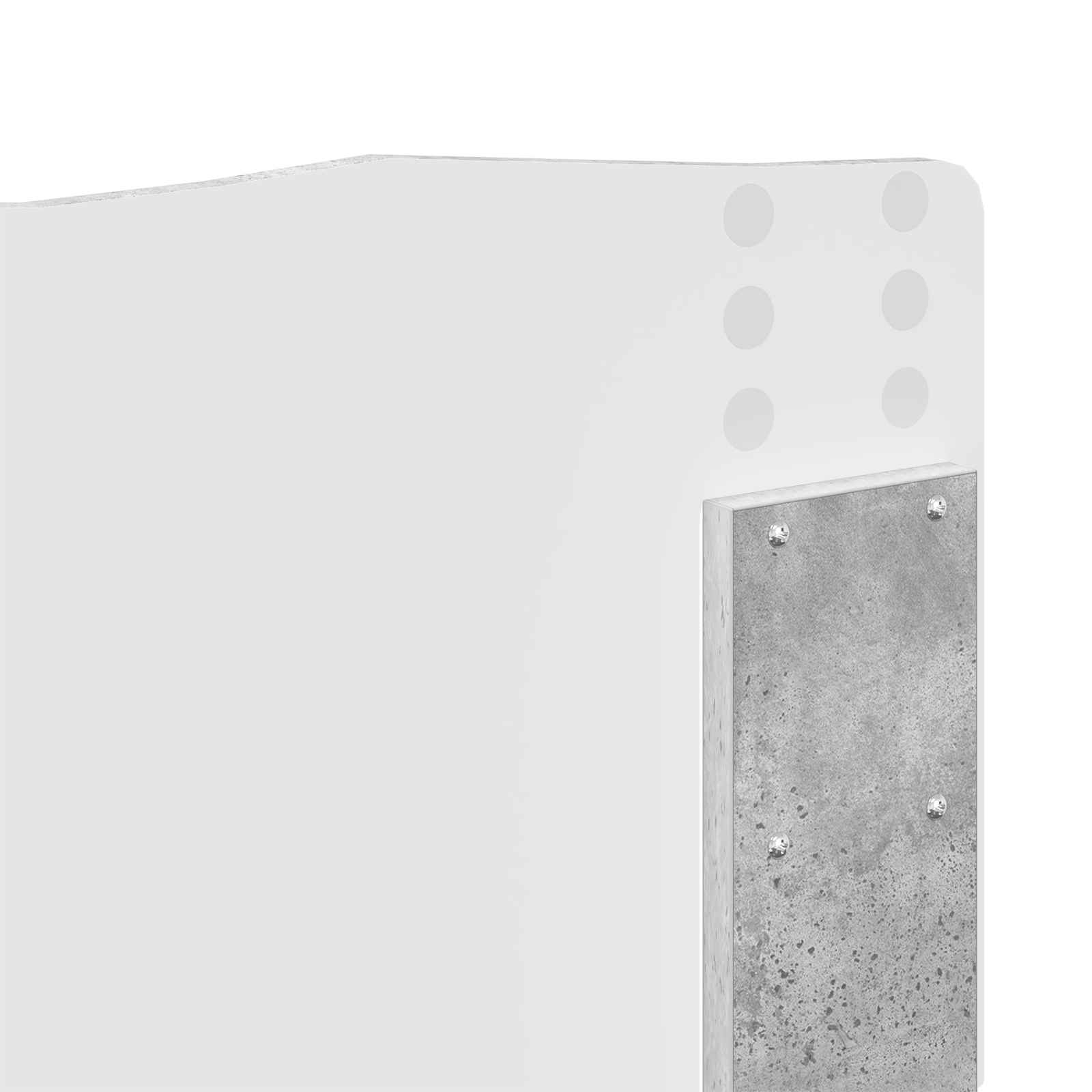 Bettrahmen mit Kopfteil Beton 140 x 200 cm Massives Kiefernholz