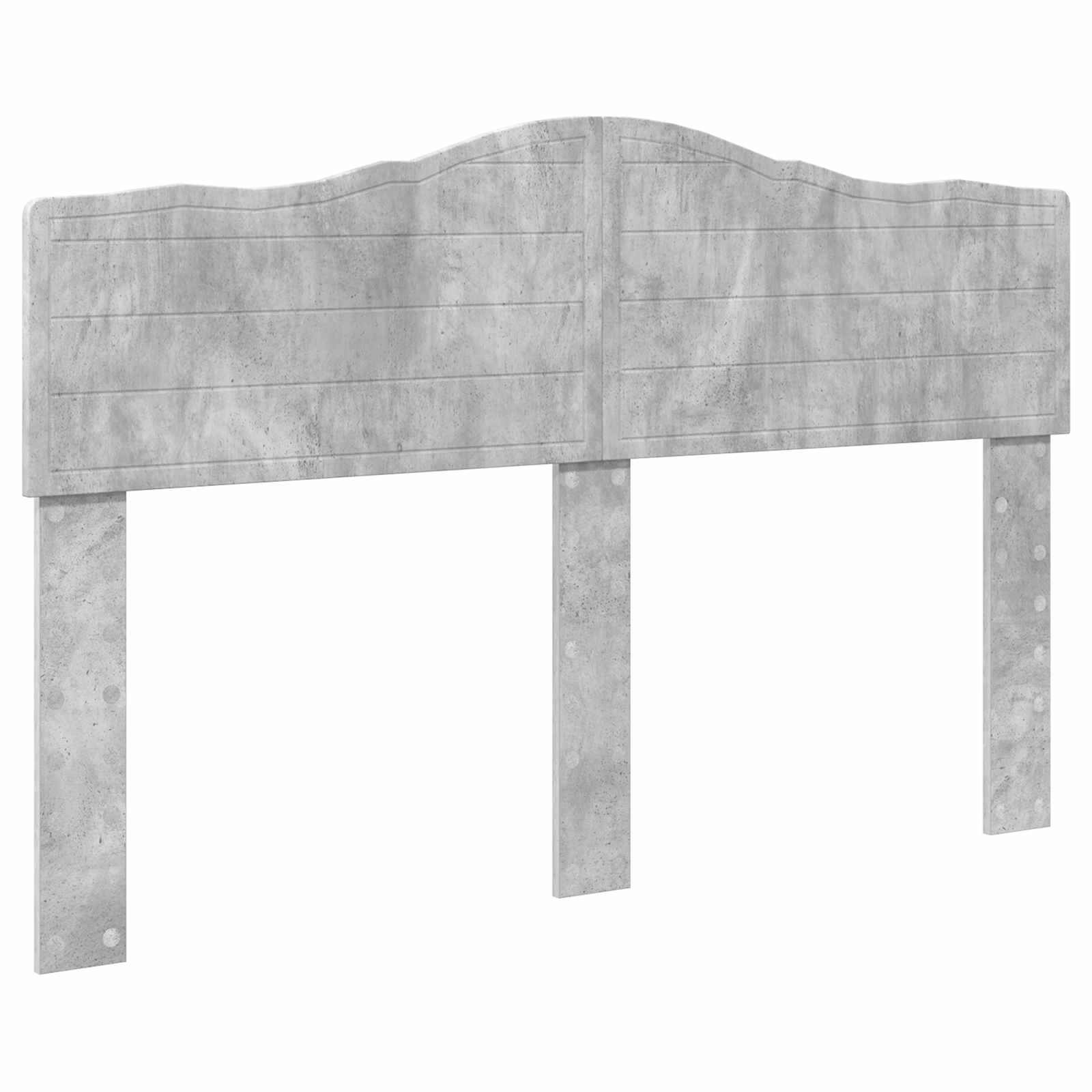 Bettrahmen mit Kopfteil Beton 140 x 200 cm Massives Kiefernholz
