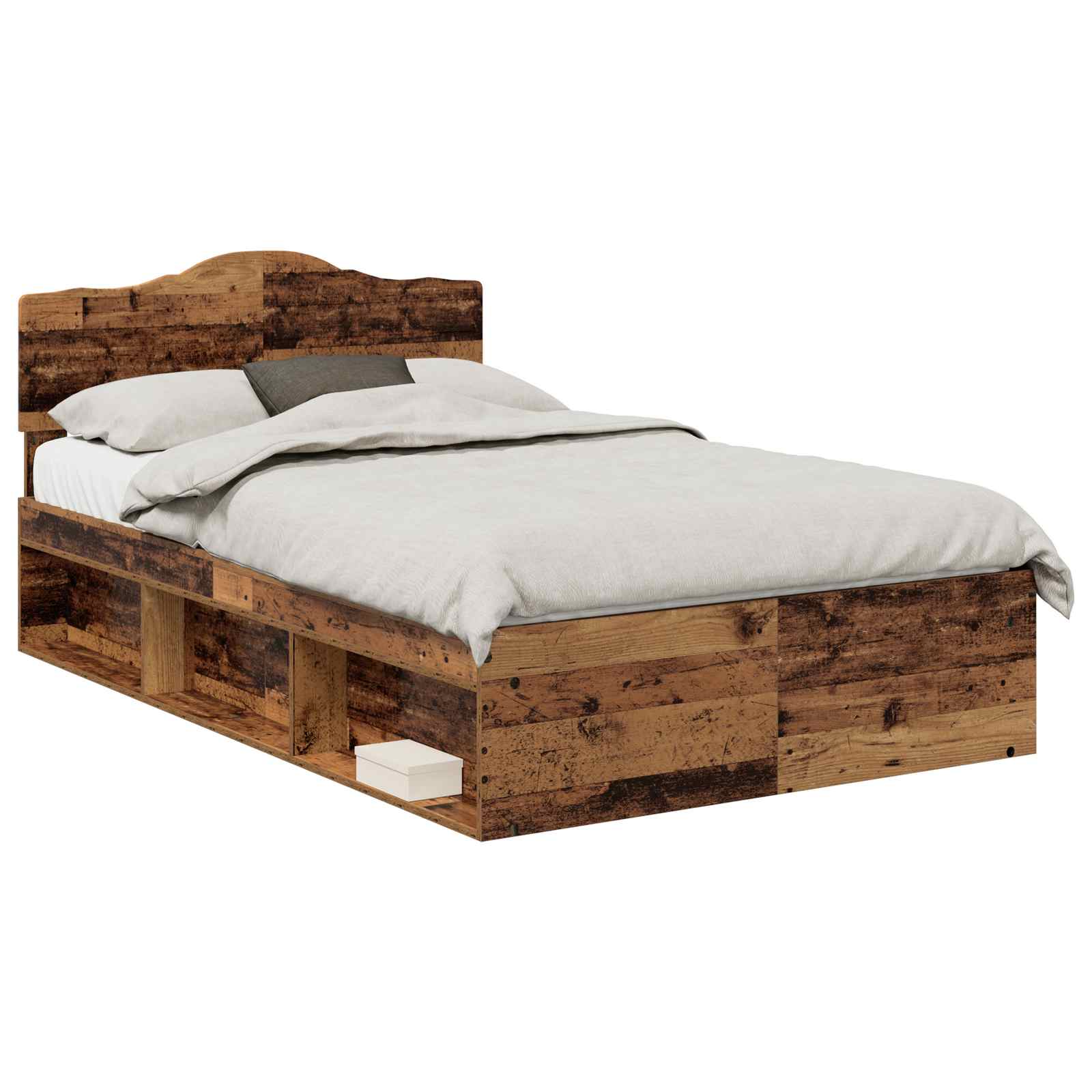 Bettrahmen Altholz 135 x 190 cm Massives Kiefernholz